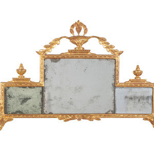 A Continental Giltwood Overmantel
