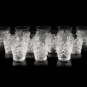 A Set of Twelve Lalique Chêne