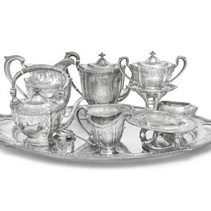 An American Silver Six-Piece Tea