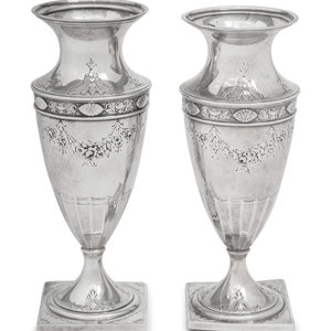 A Pair of American Silver Vases
Gorham