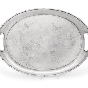 A Chinese Export Silver Tray Tachking  2f8a97