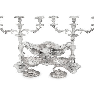 A Silver-Plate Dolphin Form Table