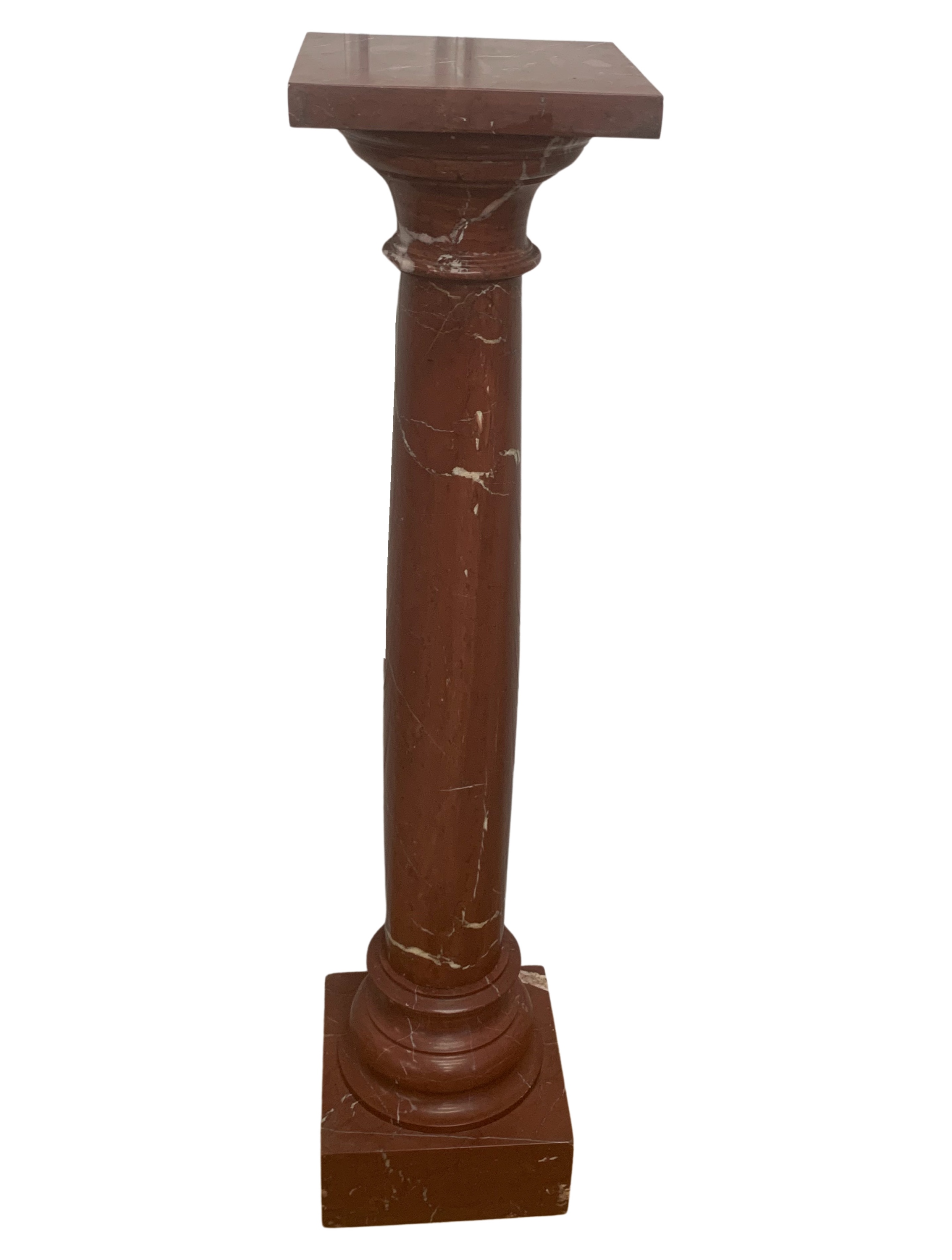 49" FRENCH ROUGE MARBLE PEDESTAL