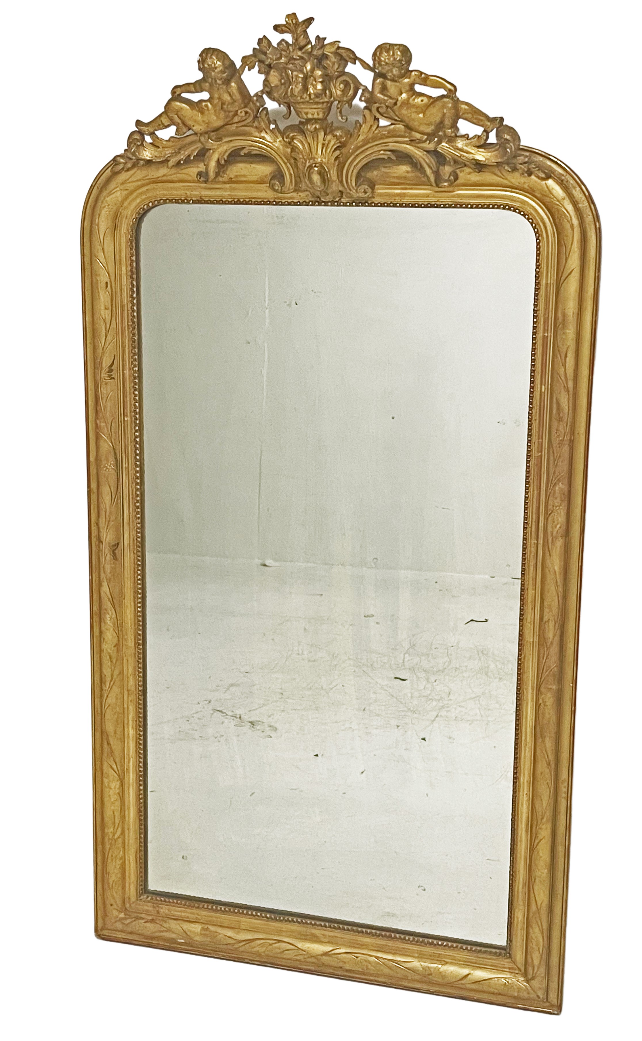 FINE LOUIS PHILIPPE GOLD LEAF MIRROR 2f8b09