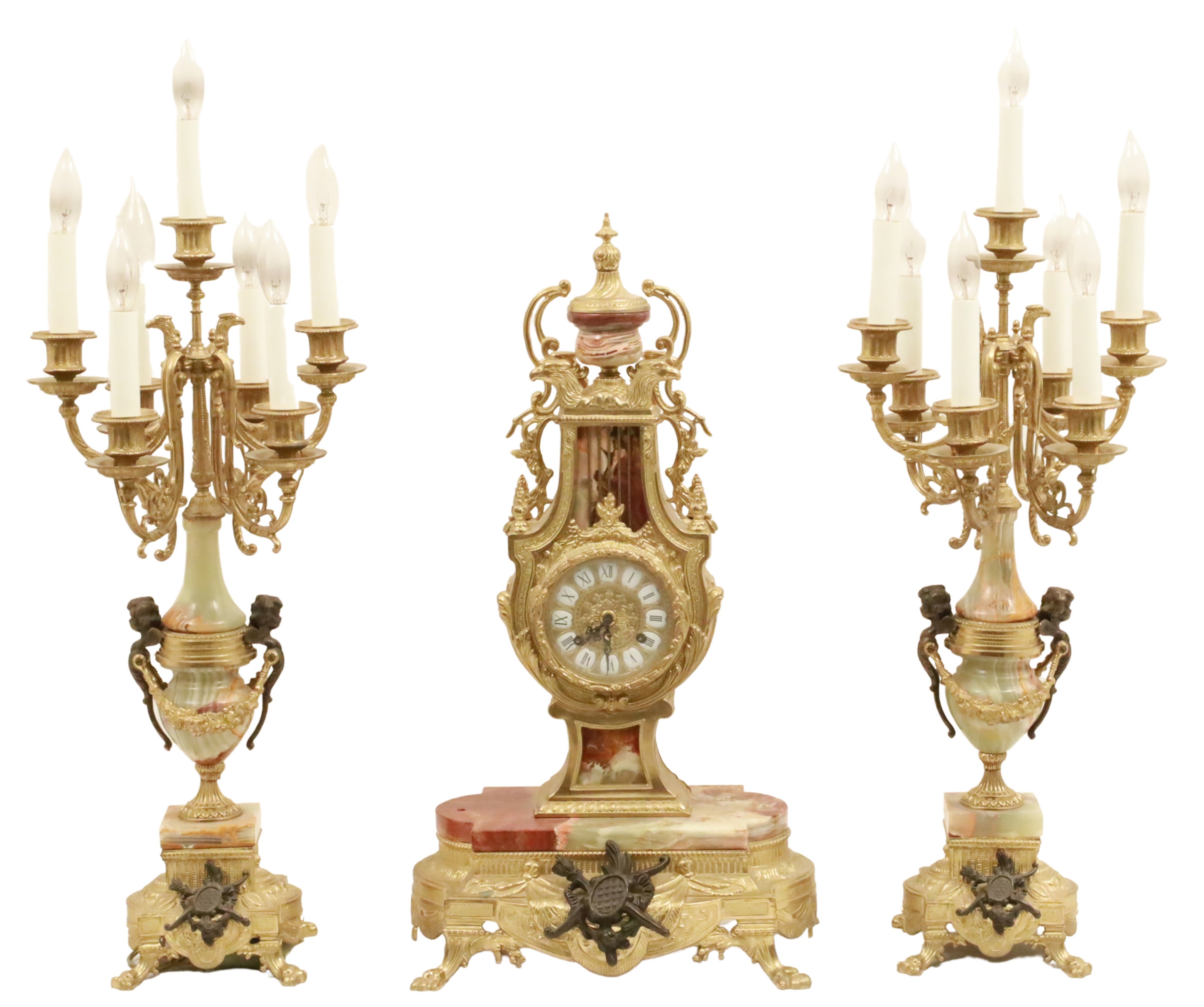 3 PC. FRENCH STYLE CLOCK SET 3