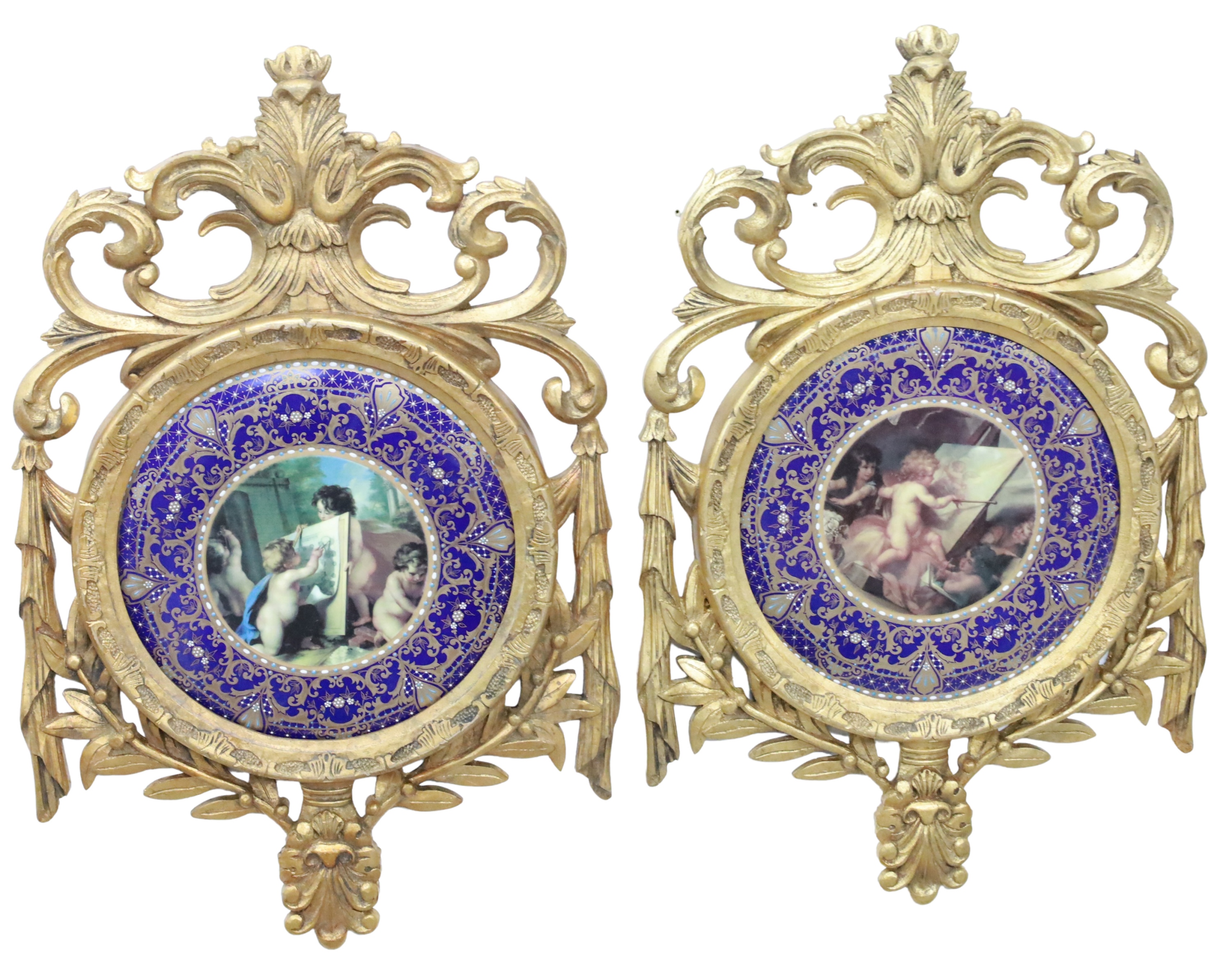 PR OF SEVRES STYLE FRAMED PLAQUES 2f8b10