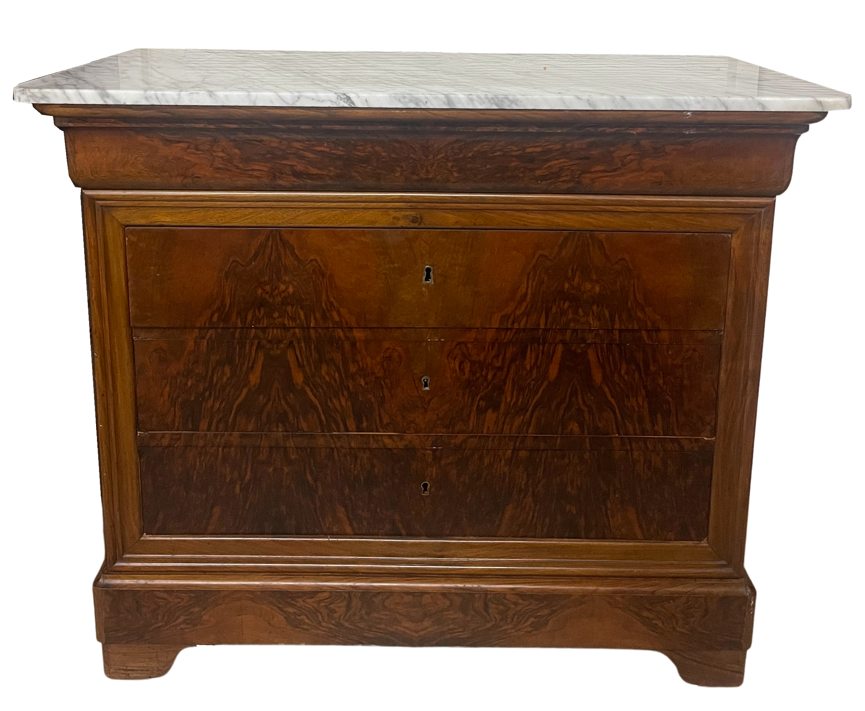 LOUIS PHILIPPE MARBLE TOP COMMODE 2f8b25