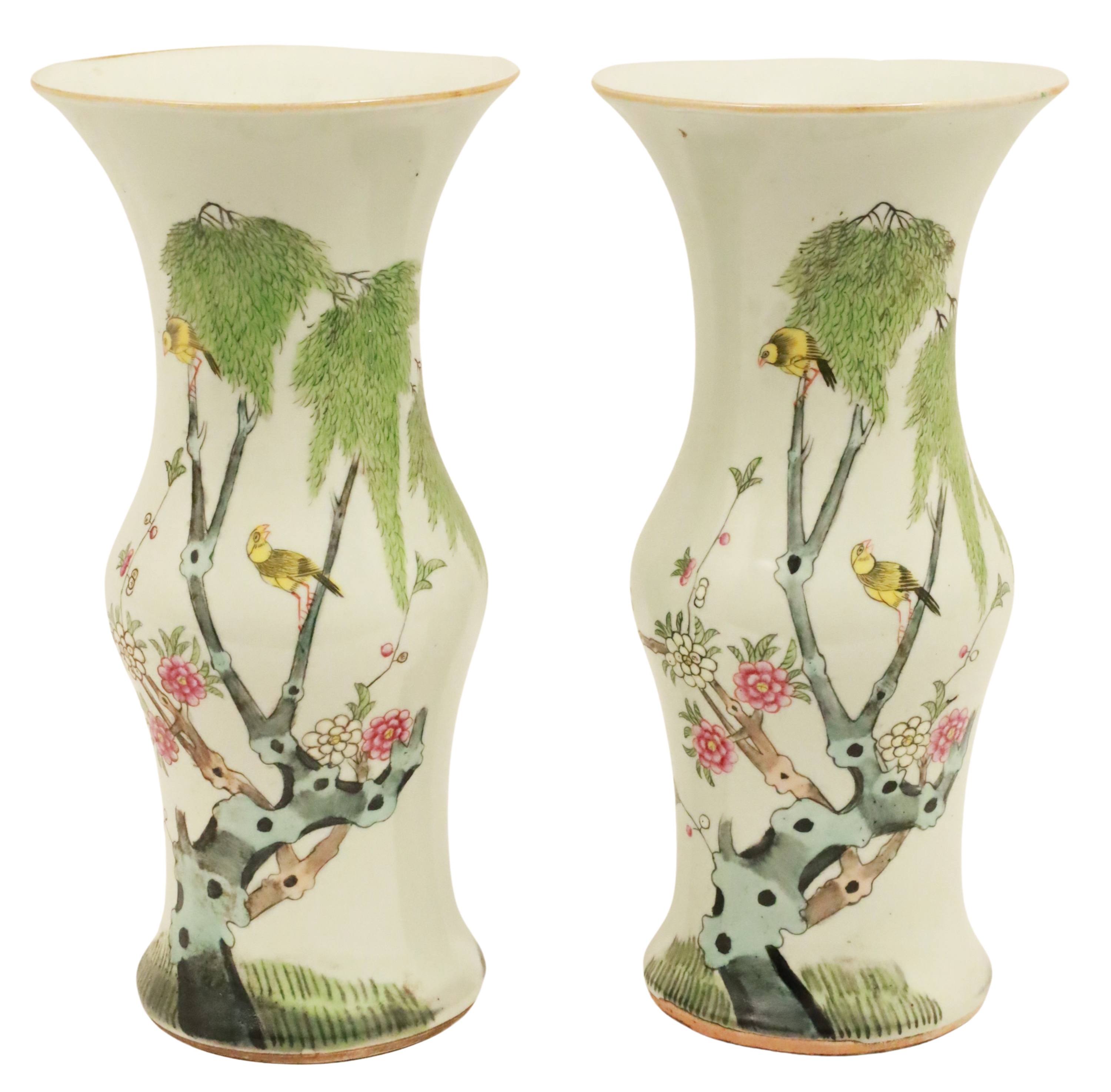 PAIR OF CHINESE QIANJIANG VASES