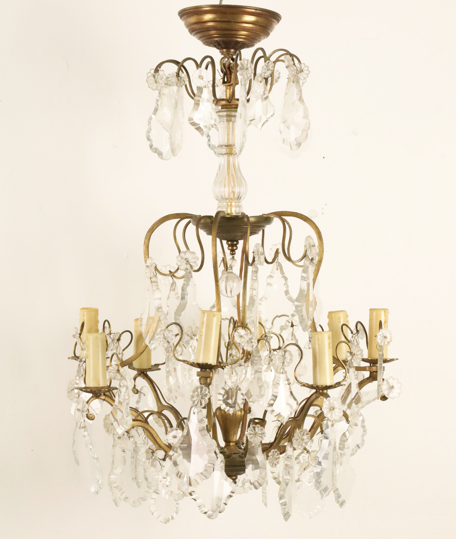 FRENCH BRONZE CRYSTAL CHANDELIER 2f8bd5