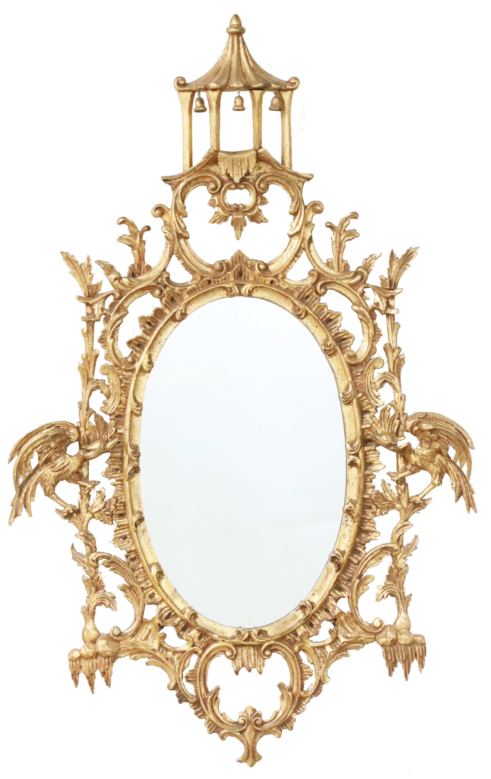 DECORATIVE GILT WOOD MIRROR BY