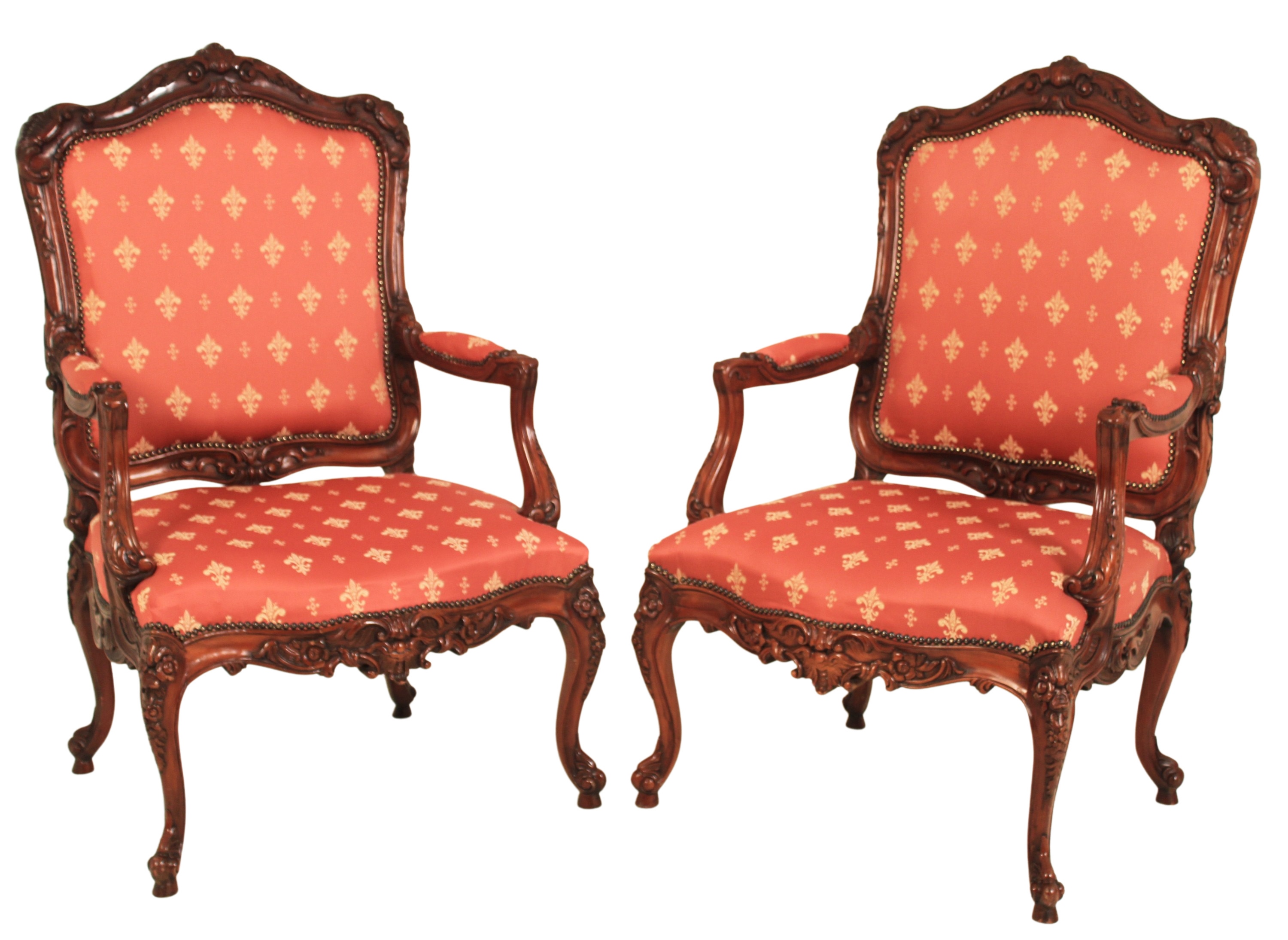 PR OF FRENCH LOUIS XV STYLE FAUTEUILS 2f8bd8