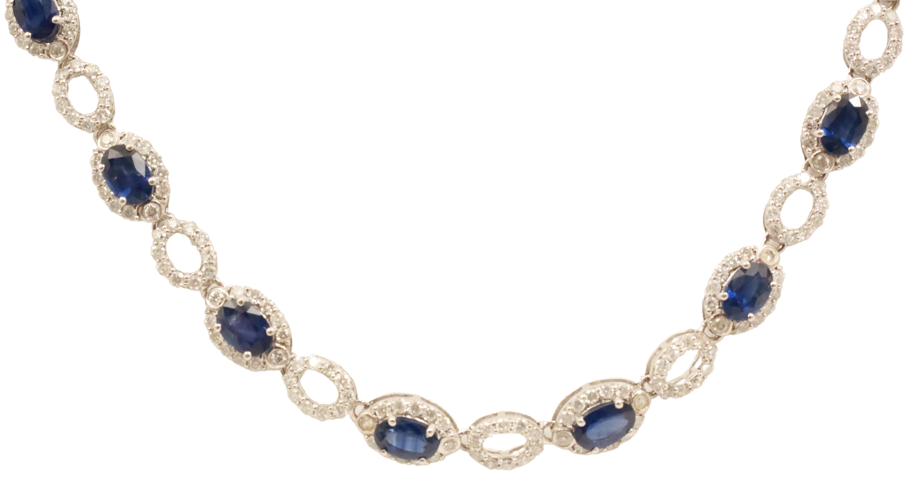 14K SAPPHIRE AND DIAMOND NECKLACE 2f8bd9