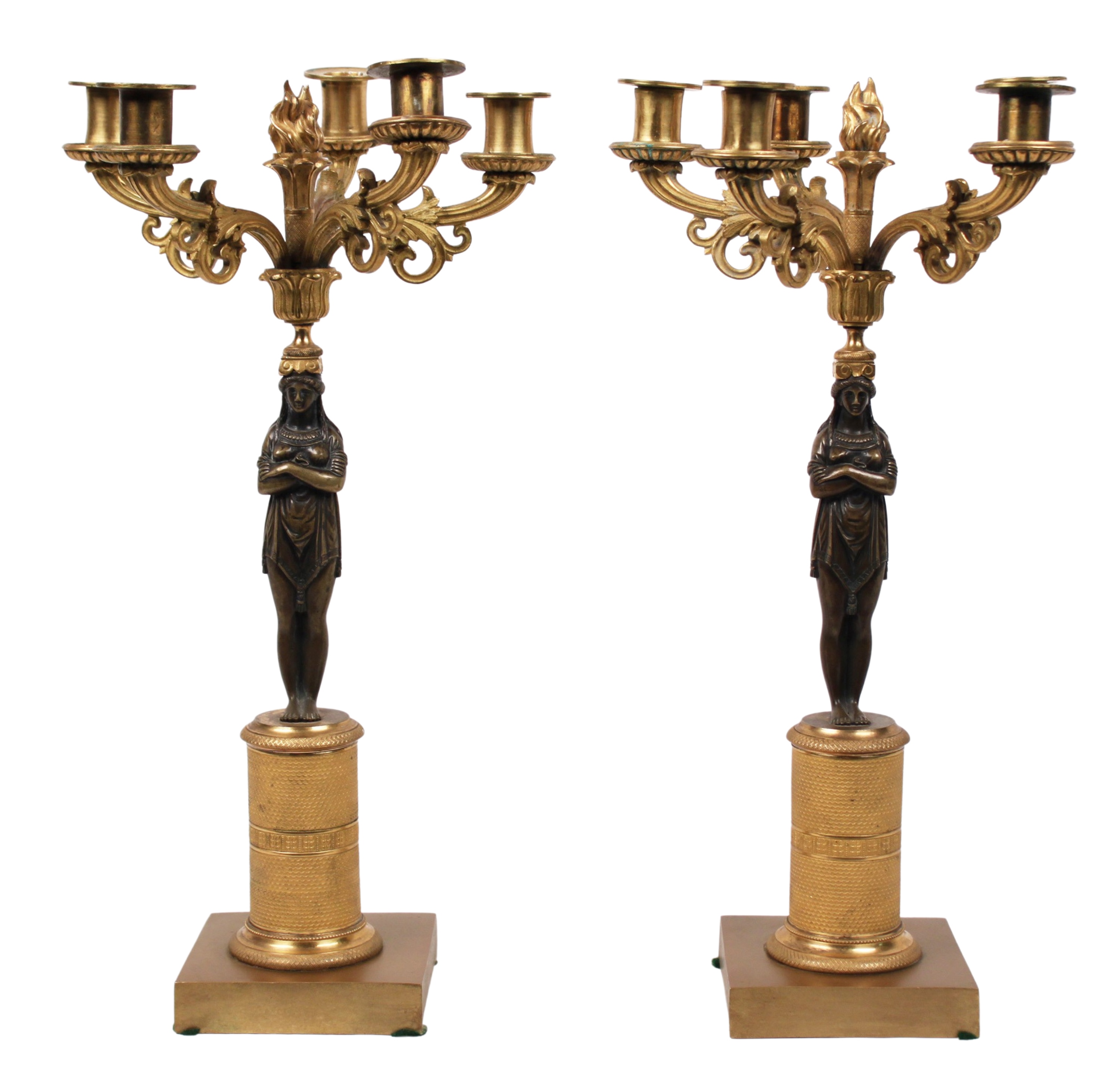 PR OF FRENCH EMPIRE FIGURAL CANDELABRA 2f8c81