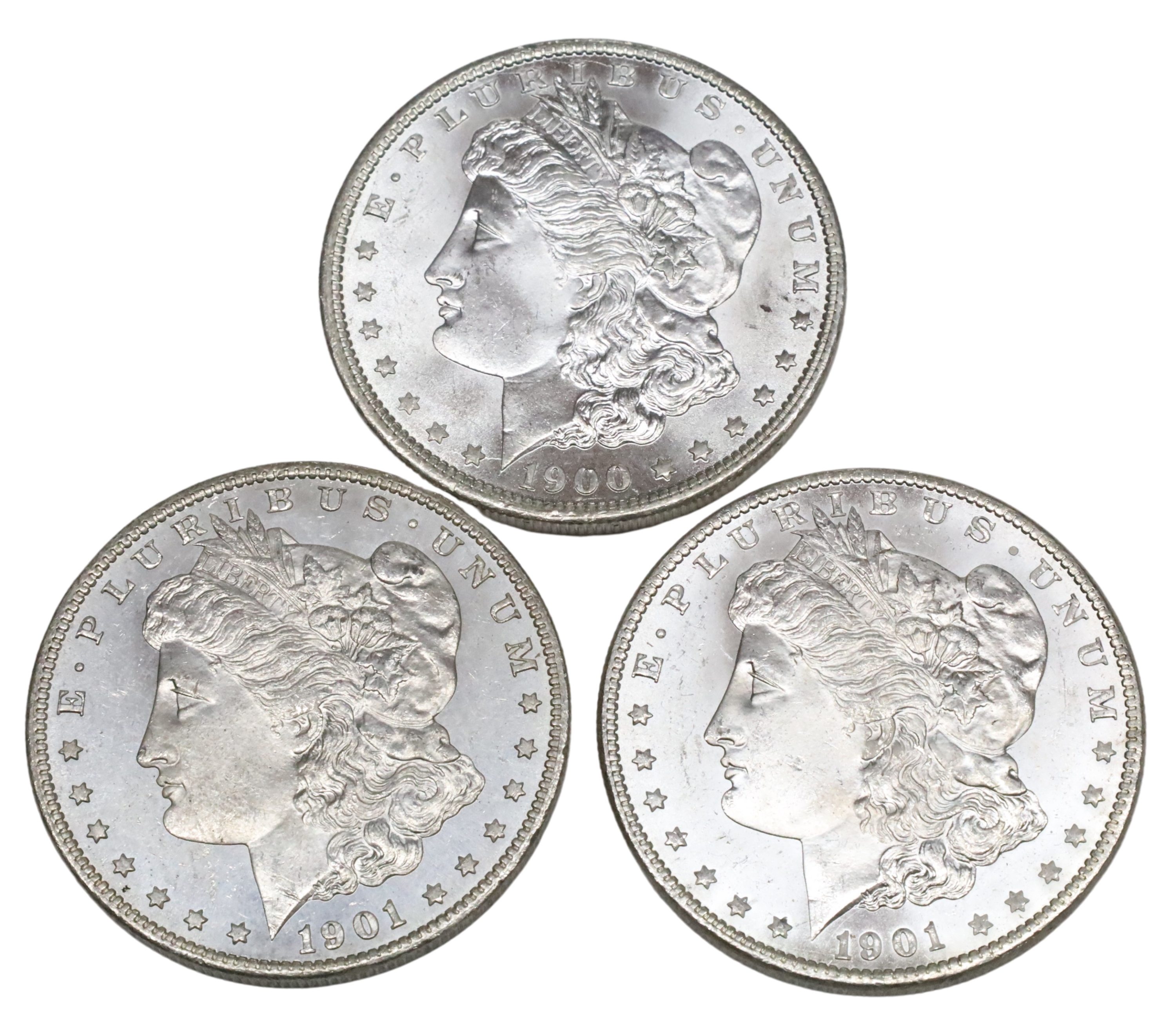 GROUP OF 3 MORGAN SILVER DOLLARS 2f8c83