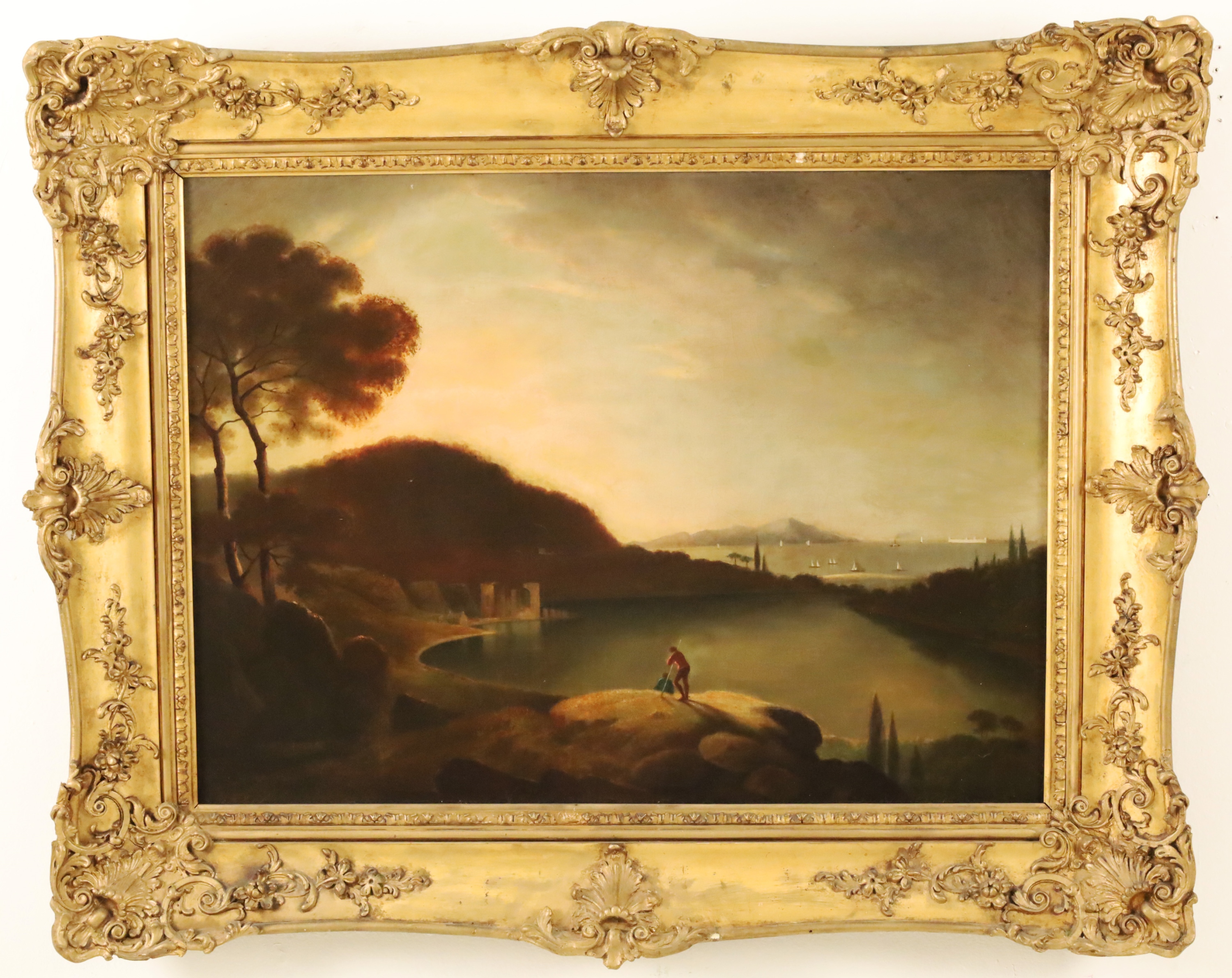 O C LANDSCAPE PAINTING 19TH C  2f8c8c