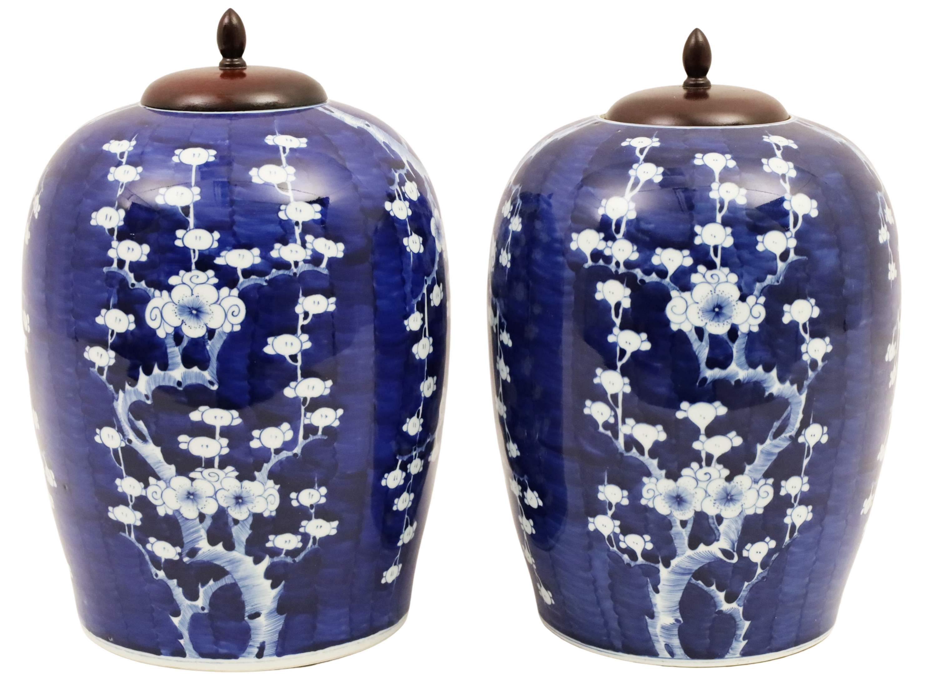 PAIR OF CHINESE GINGER JARS A near