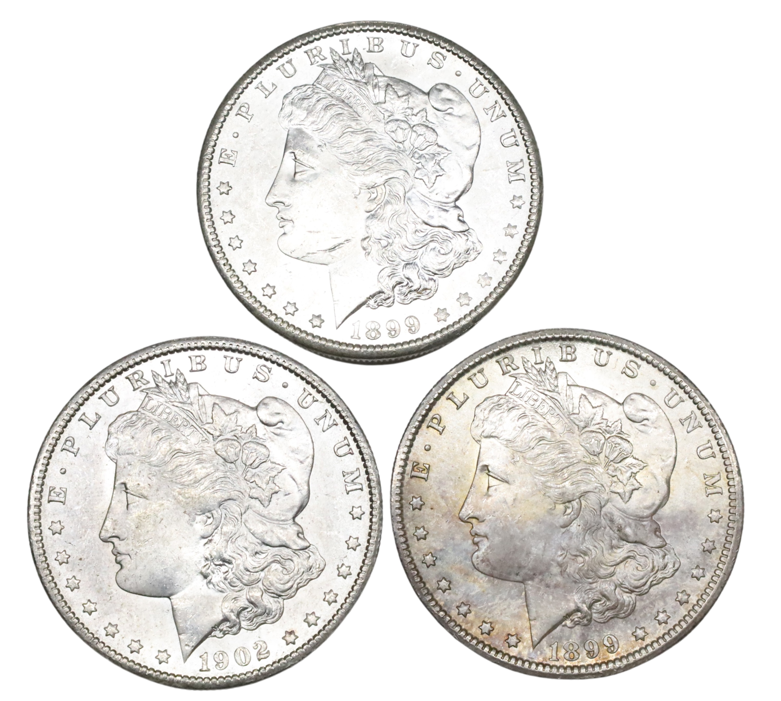 GROUP OF 3 MORGAN SILVER DOLLARS 2f8ce7