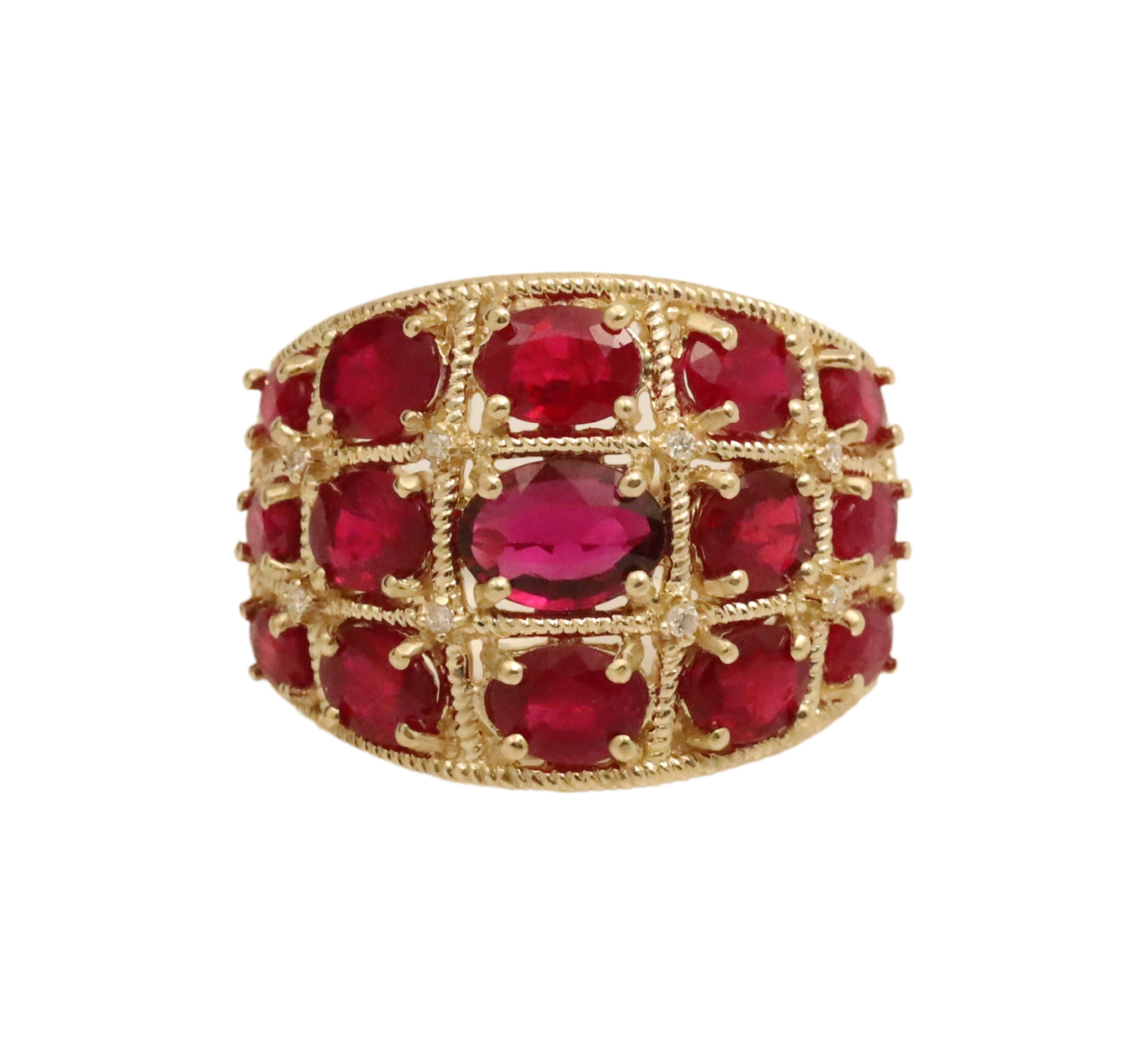 14K YELLOW GOLD & RUBY RING 14K