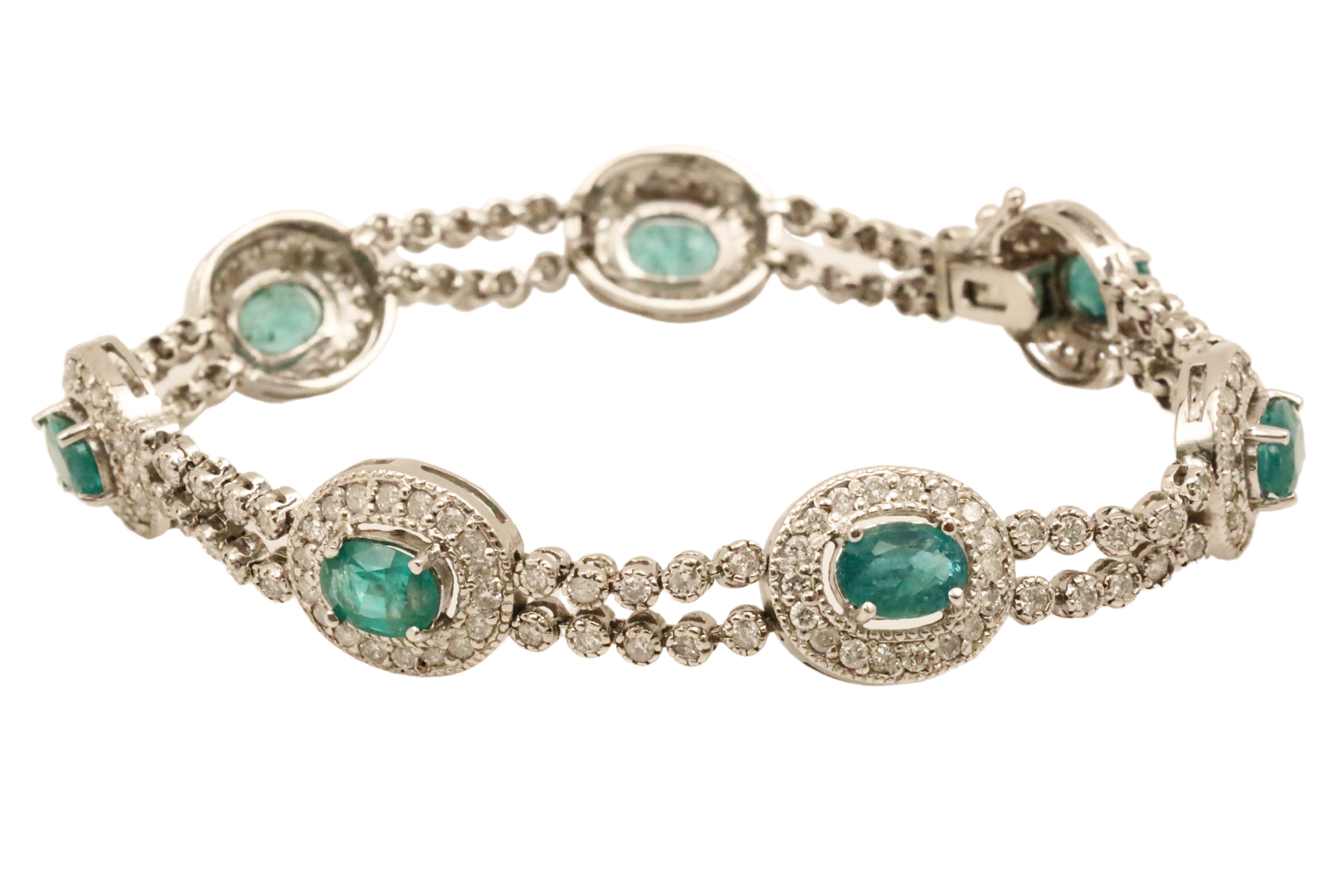 14K EMERALD AND DIAMOND BRACELET 2f8d07