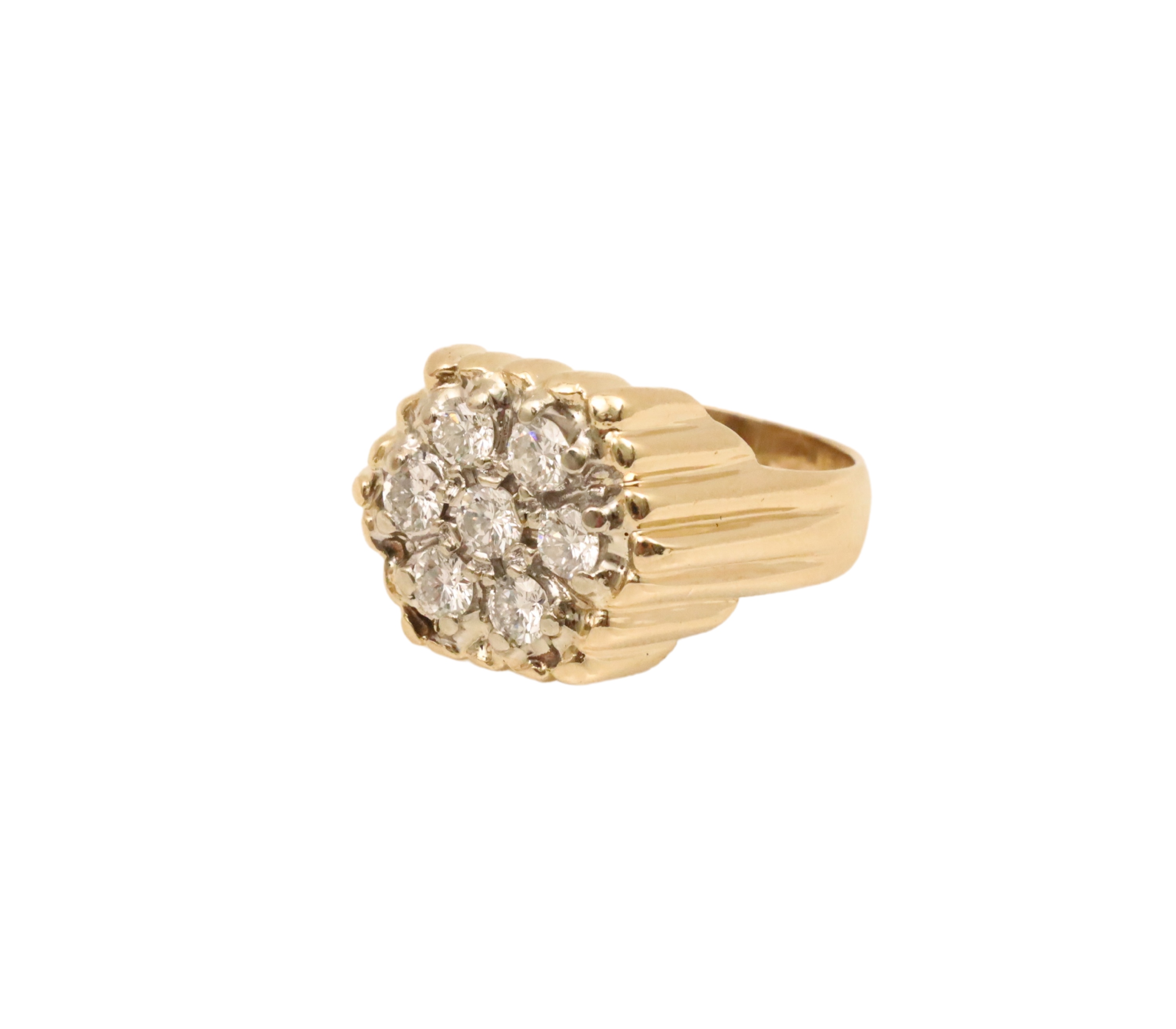 14K TWO TONE GOLD DIAMOND RING