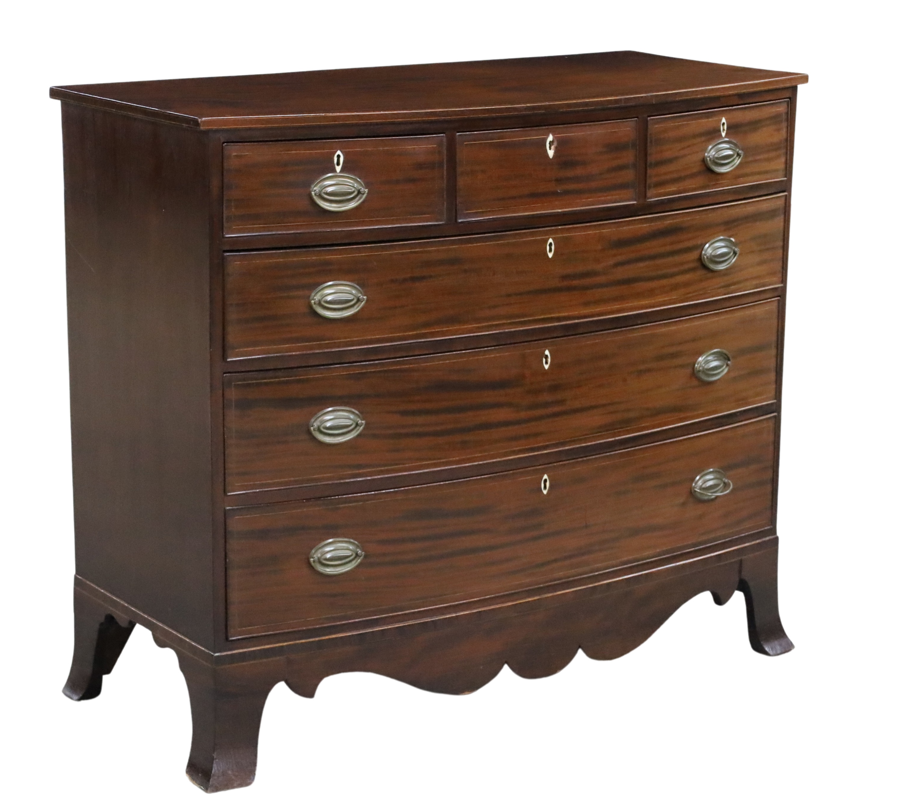 SHERATON BOWFRONT CHEST Scottish 2f8d1f