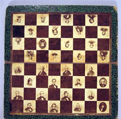 1 piece.  Folding Checkerboard. American,
