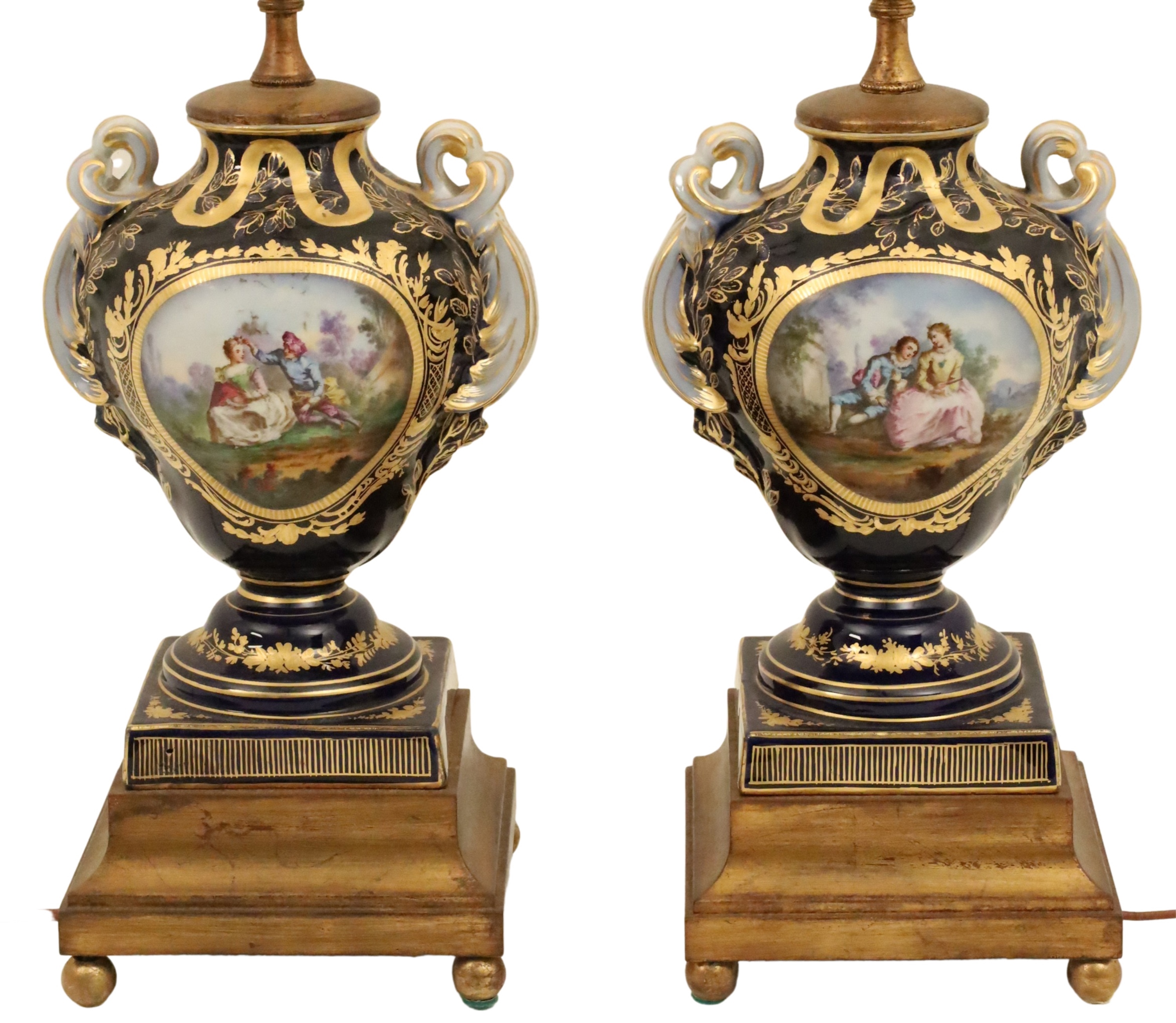 PR OF SEVRES STYLE PORCELAIN URNS 2f8d39