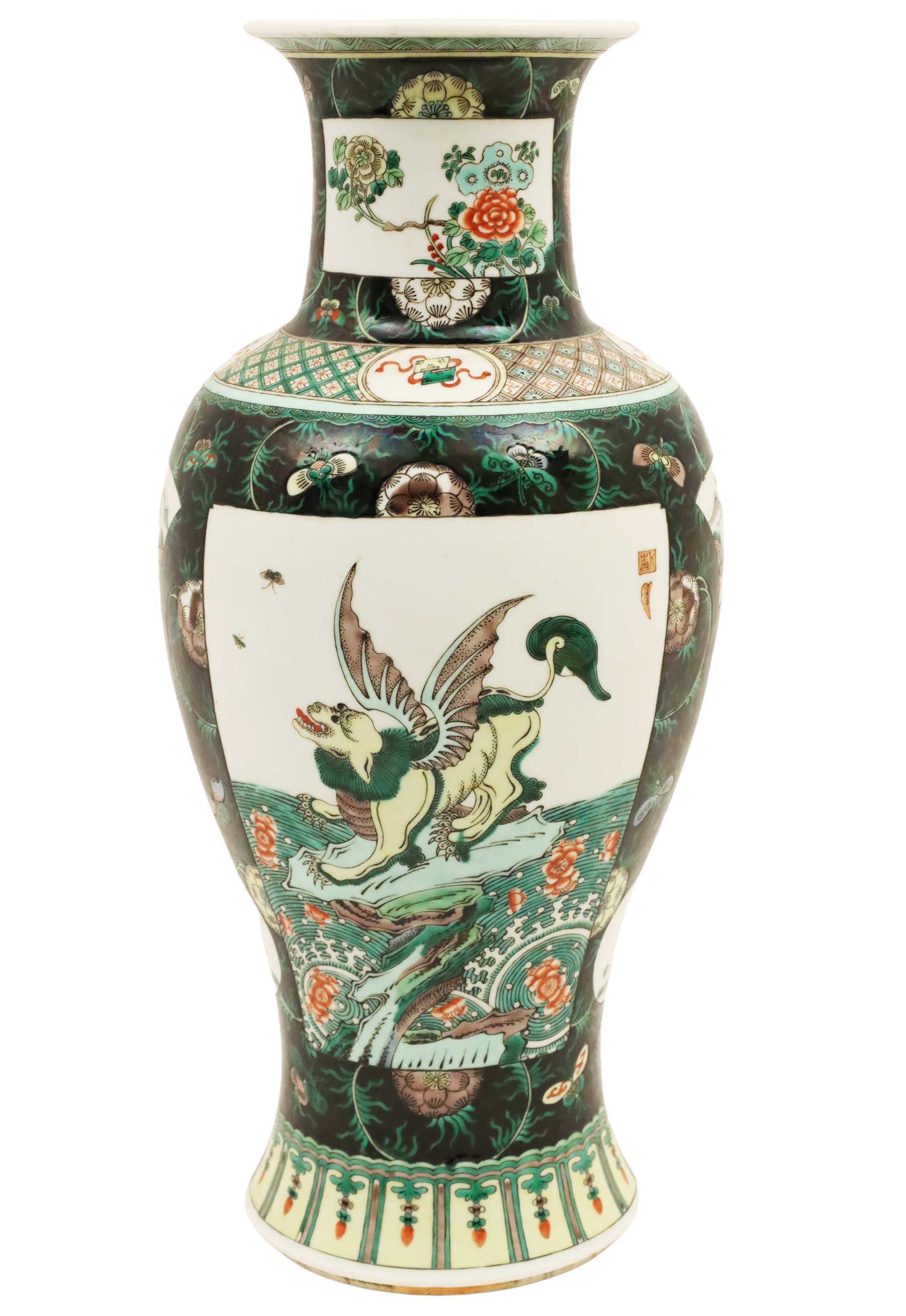 CHINESE FAMILLE VERTE VASE A Chinese 2f8d55
