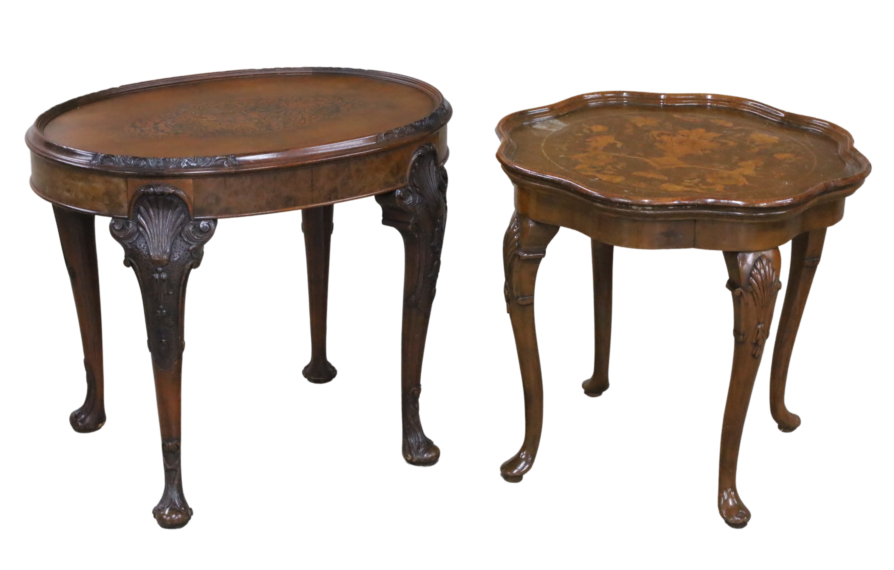 GROUP OF 2 QUEEN ANNE STYLE TABLES 2f8d6b