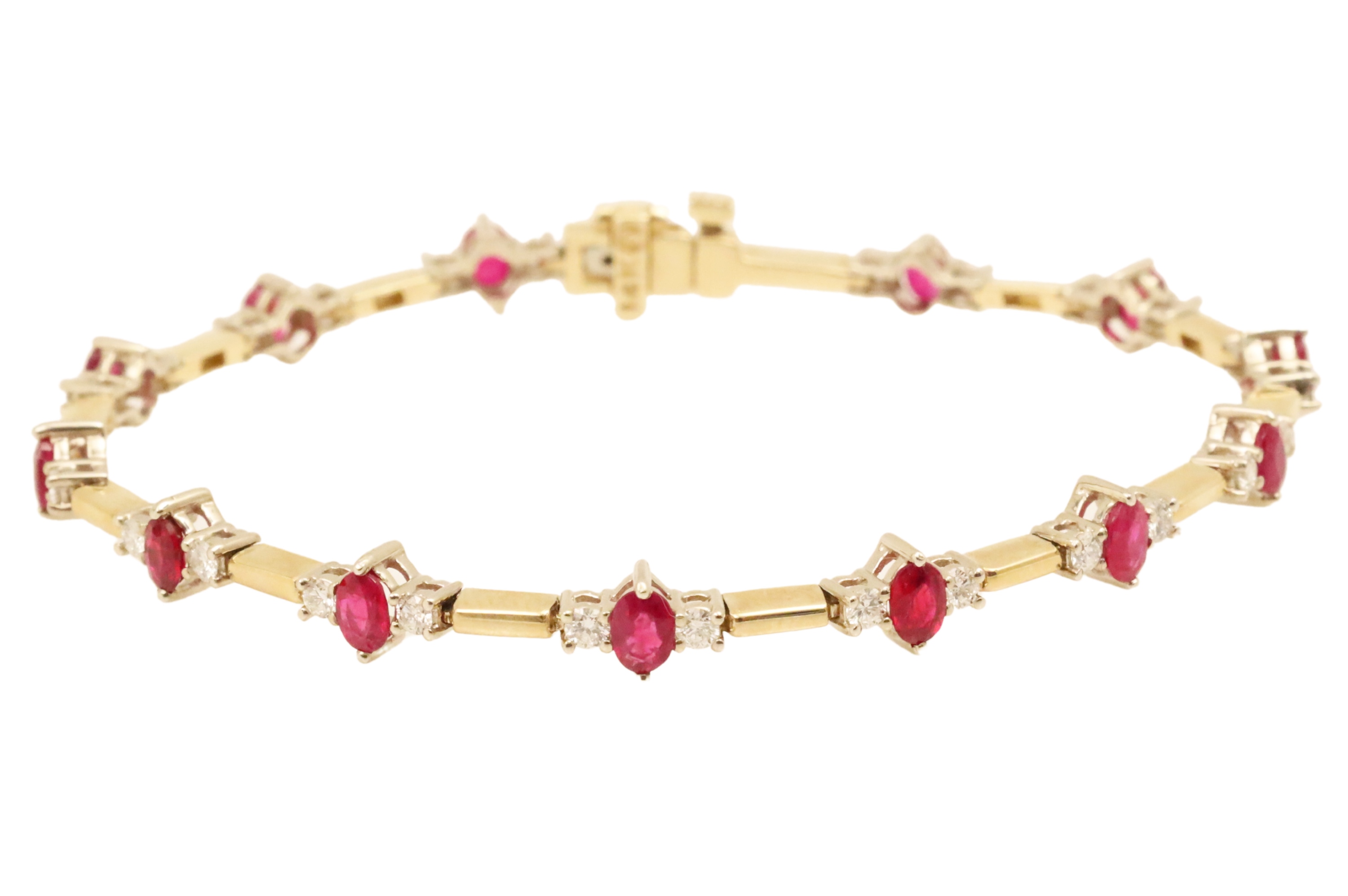 14K DIAMOND AND RUBY BRACELET 4K 2f8d86