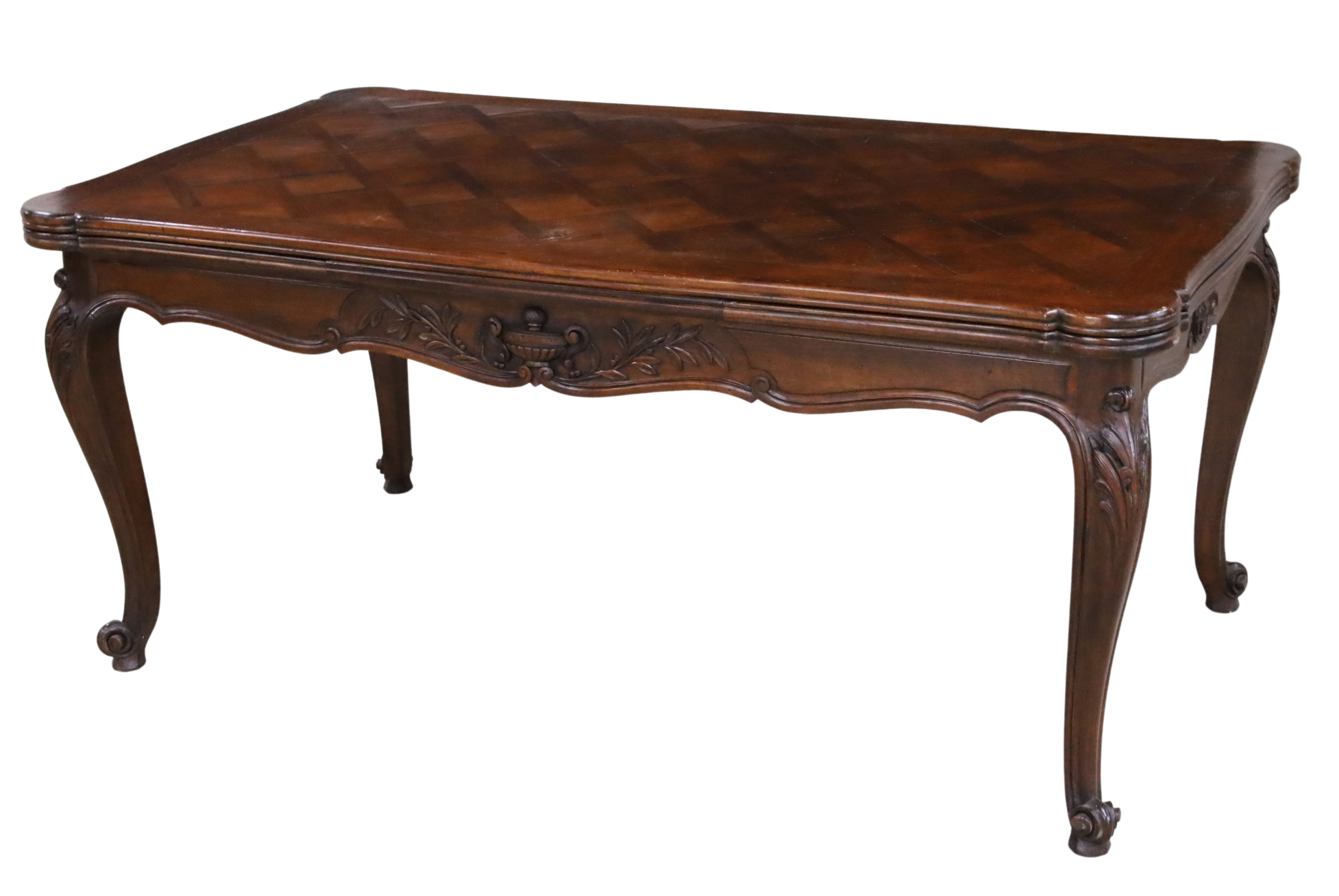 LOUIS XV STYLE WALNUT DRAW LEAF