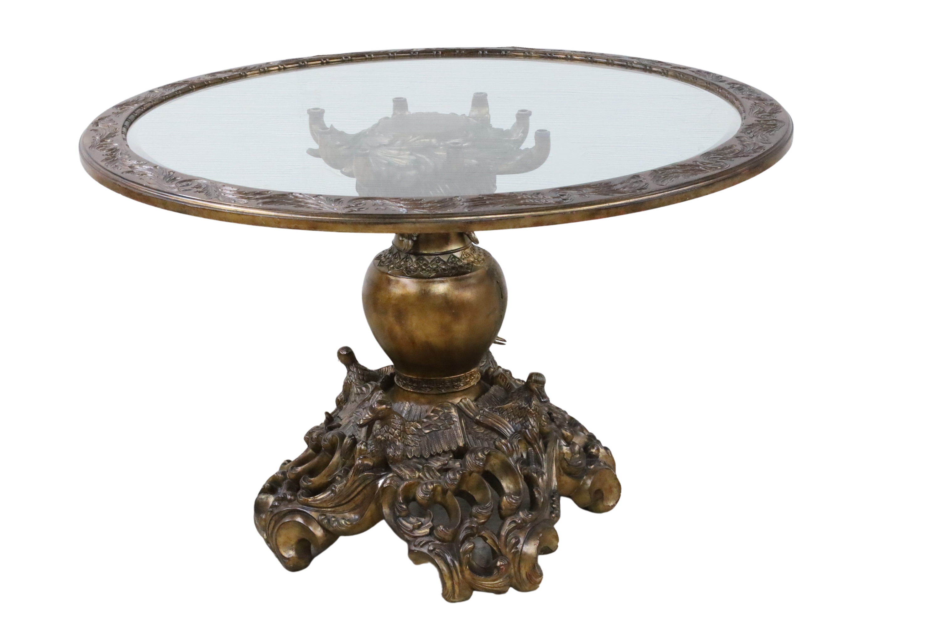 BAROQUE GILT WOOD PEDESTAL CENTER