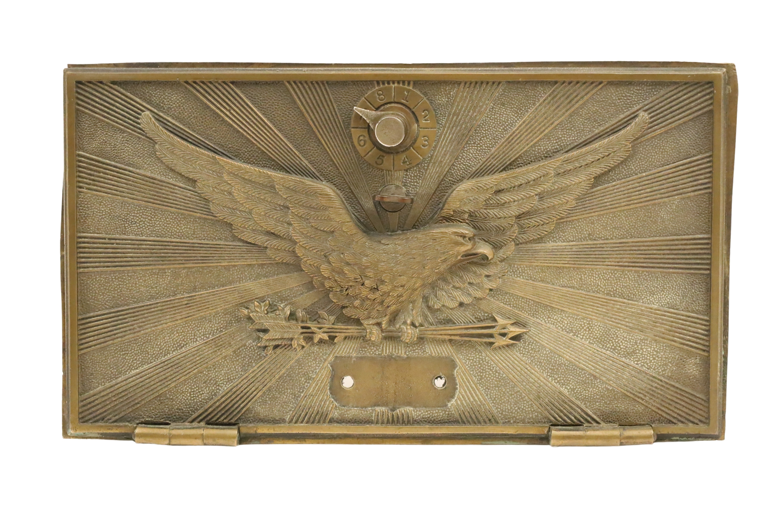 EAGLE EMBOSSED BRONZE MAIL BOX