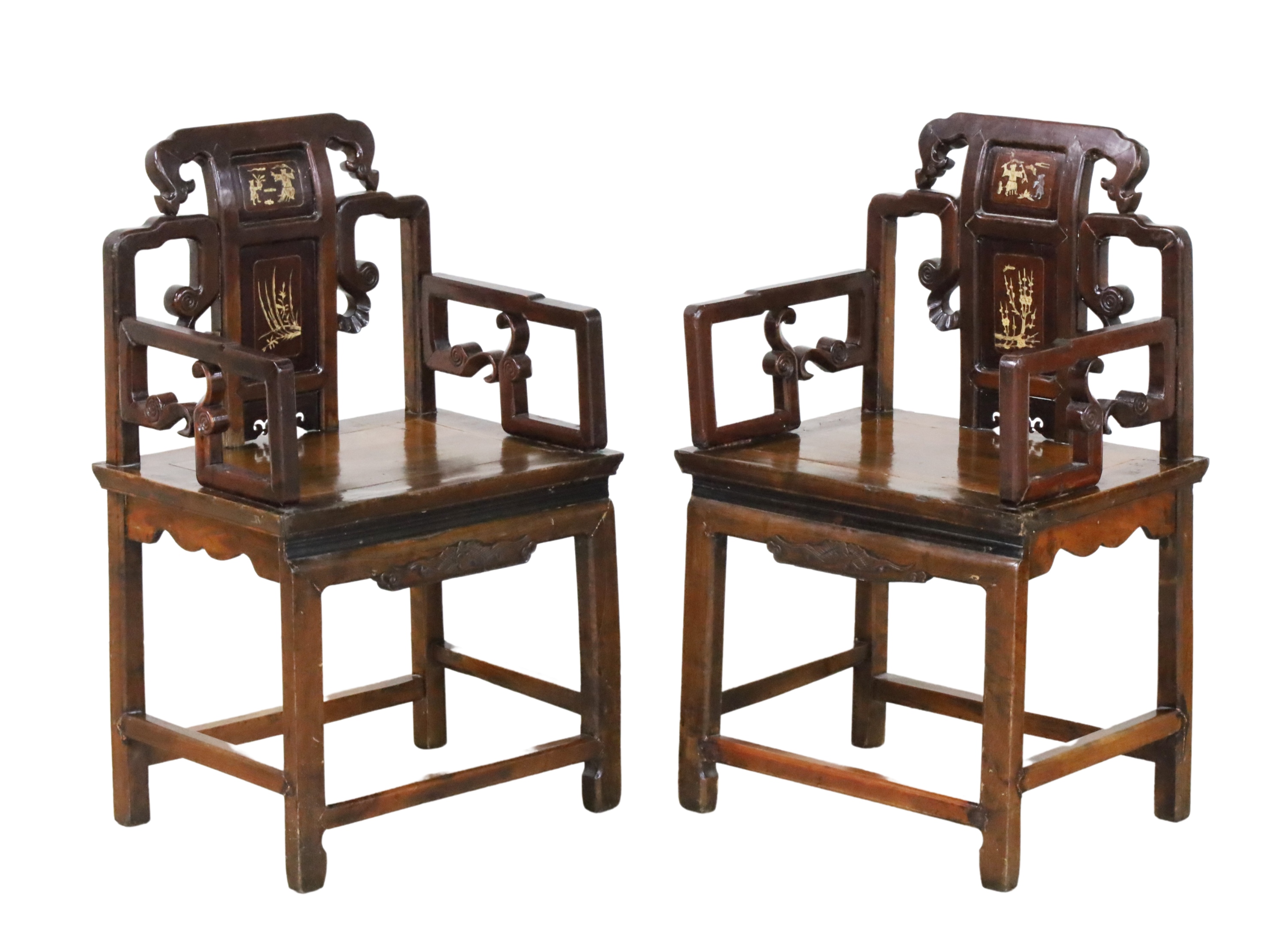 PAIR OF CHINESE CARVED HARDWOOD 2f8e37