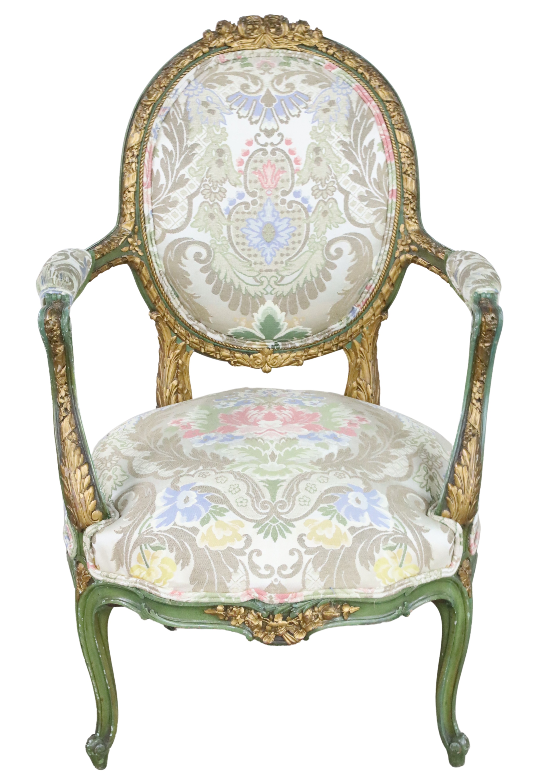 FRENCH LOUIS XV STYLE FAUTEUIL 2f8e64