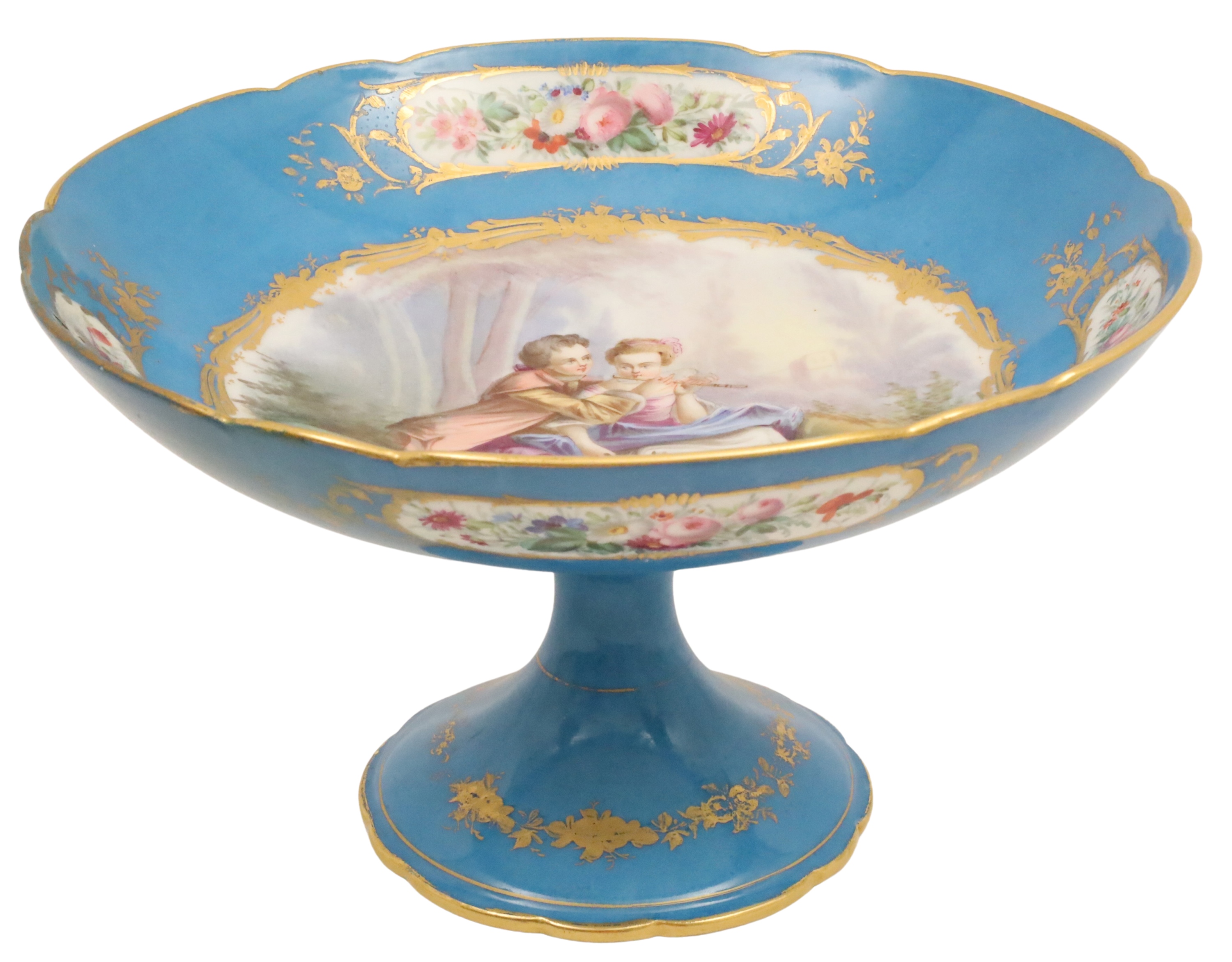 FRENCH SEVRES PORCELAIN COMPOTE 2f8e71