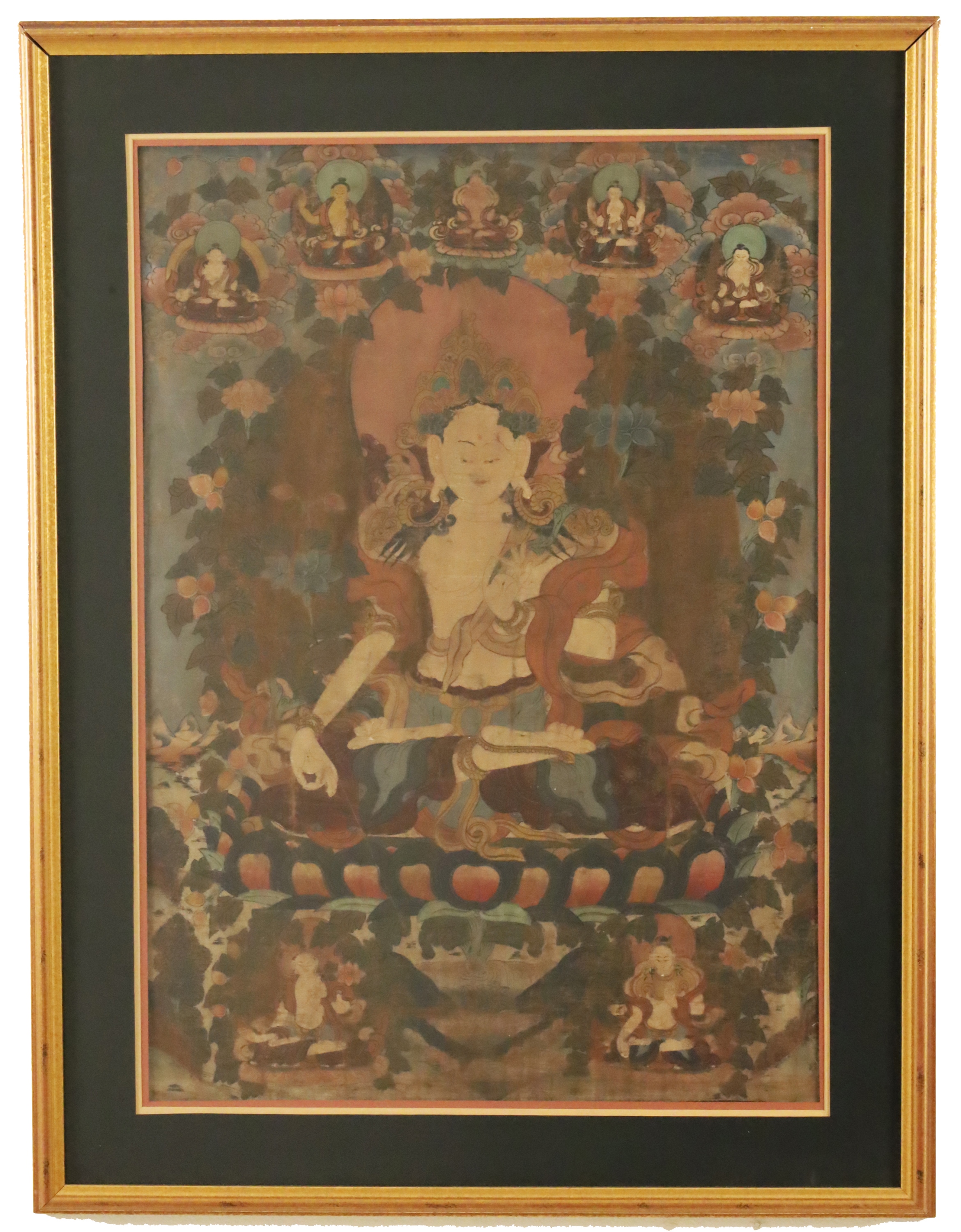 TIBETAN TANGKA OF BUDDHA 19TH 2f8e78