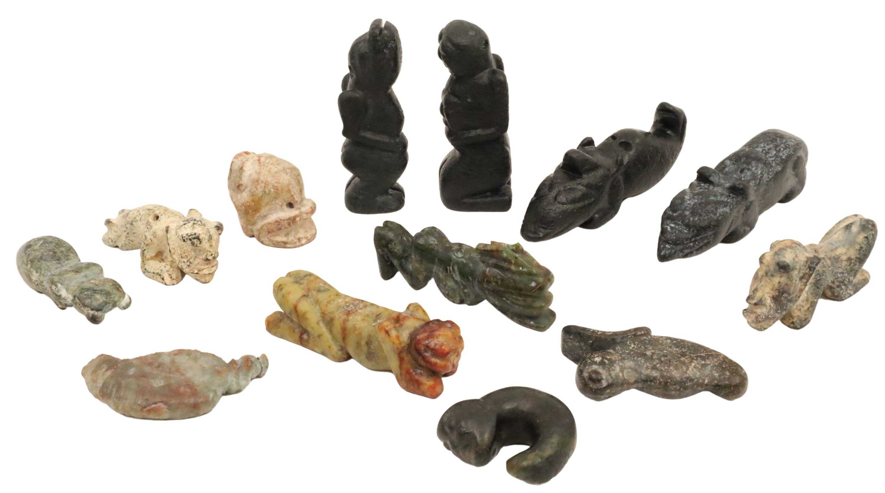 13 PCS OF CHINESE CARVED STONE