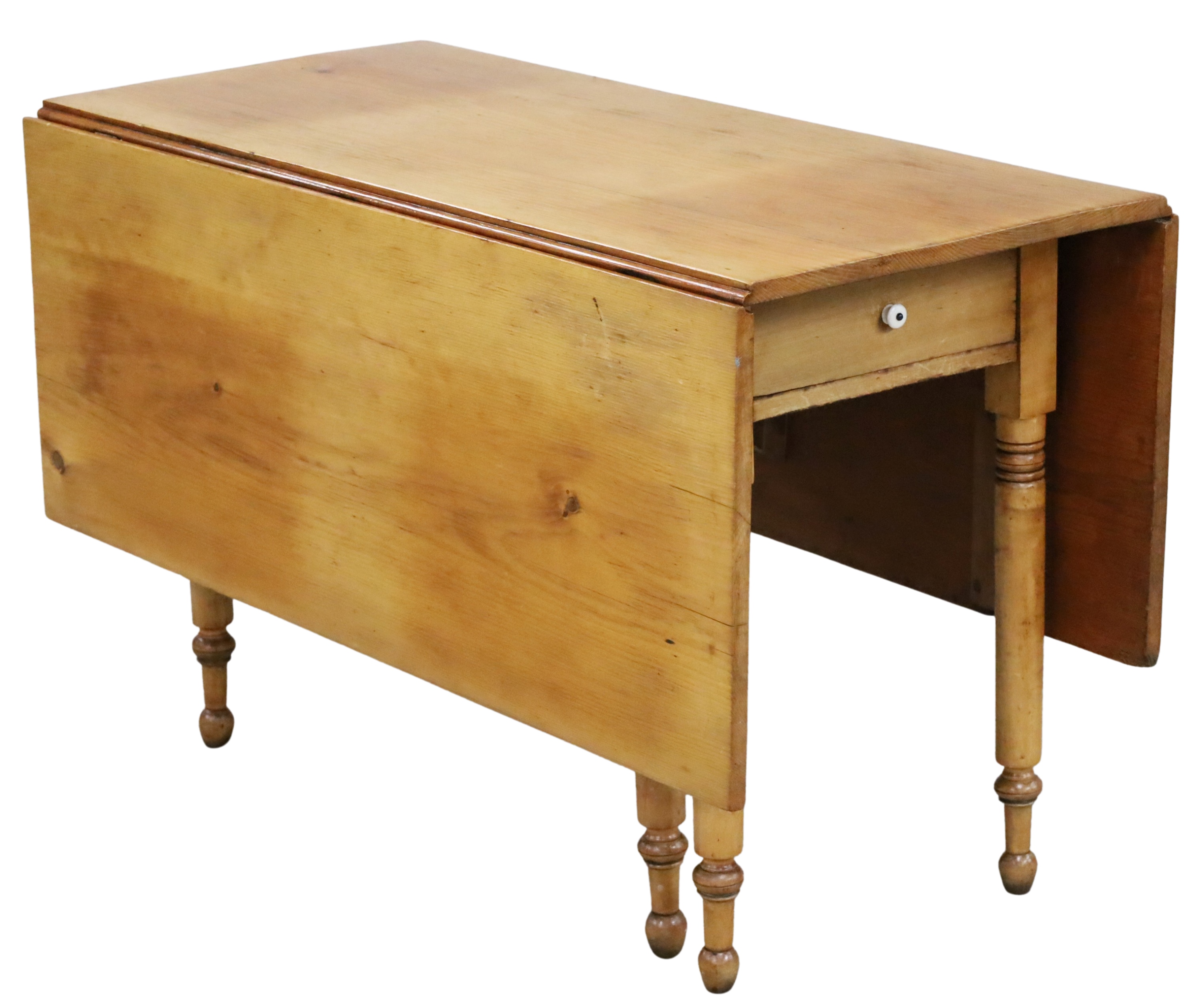 EARLY AMERICAN PINE DROP LEAF TABLE