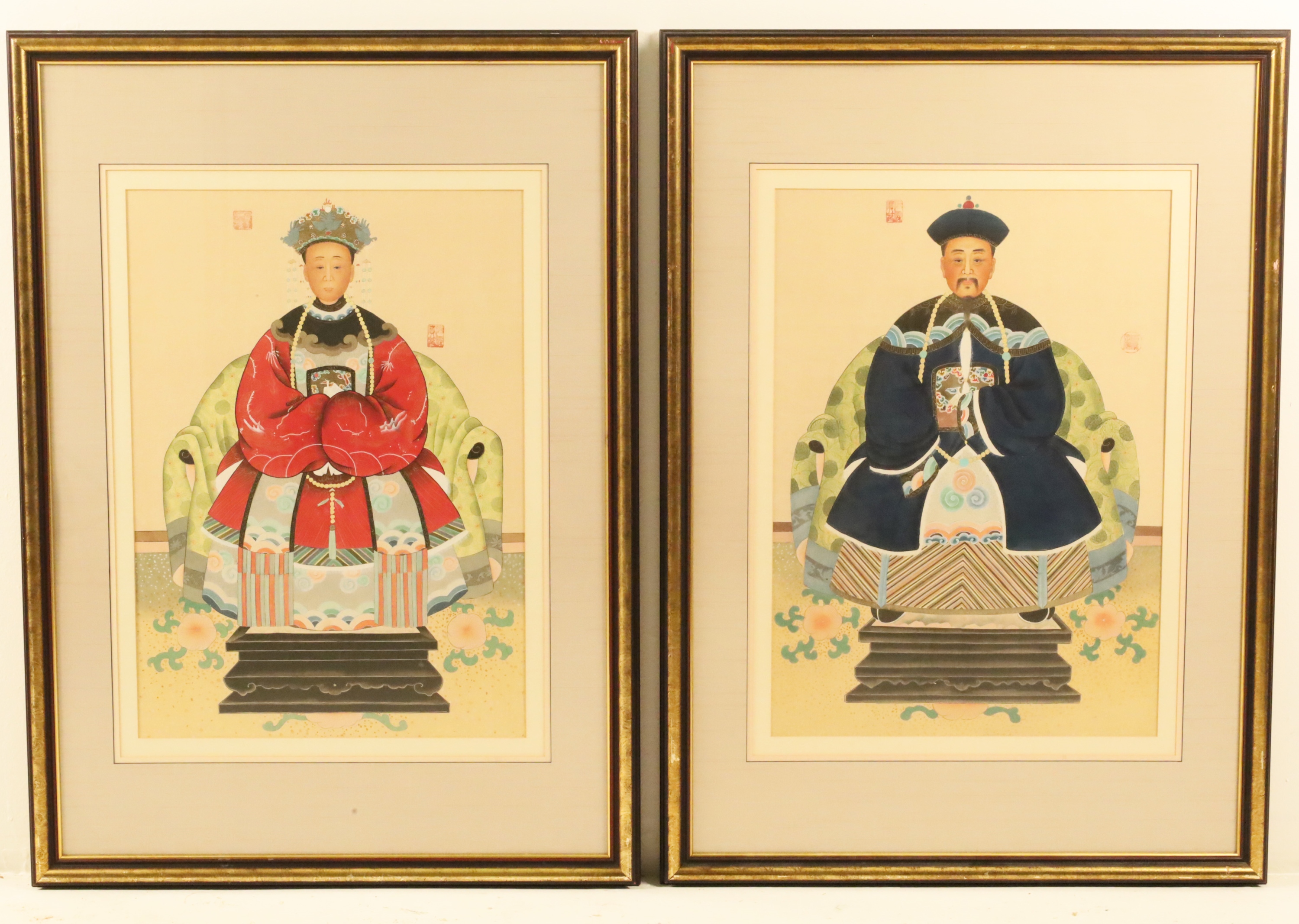 PR CHINESE WATERCOLOR ON SILK PORTRAITS 2f8ed5