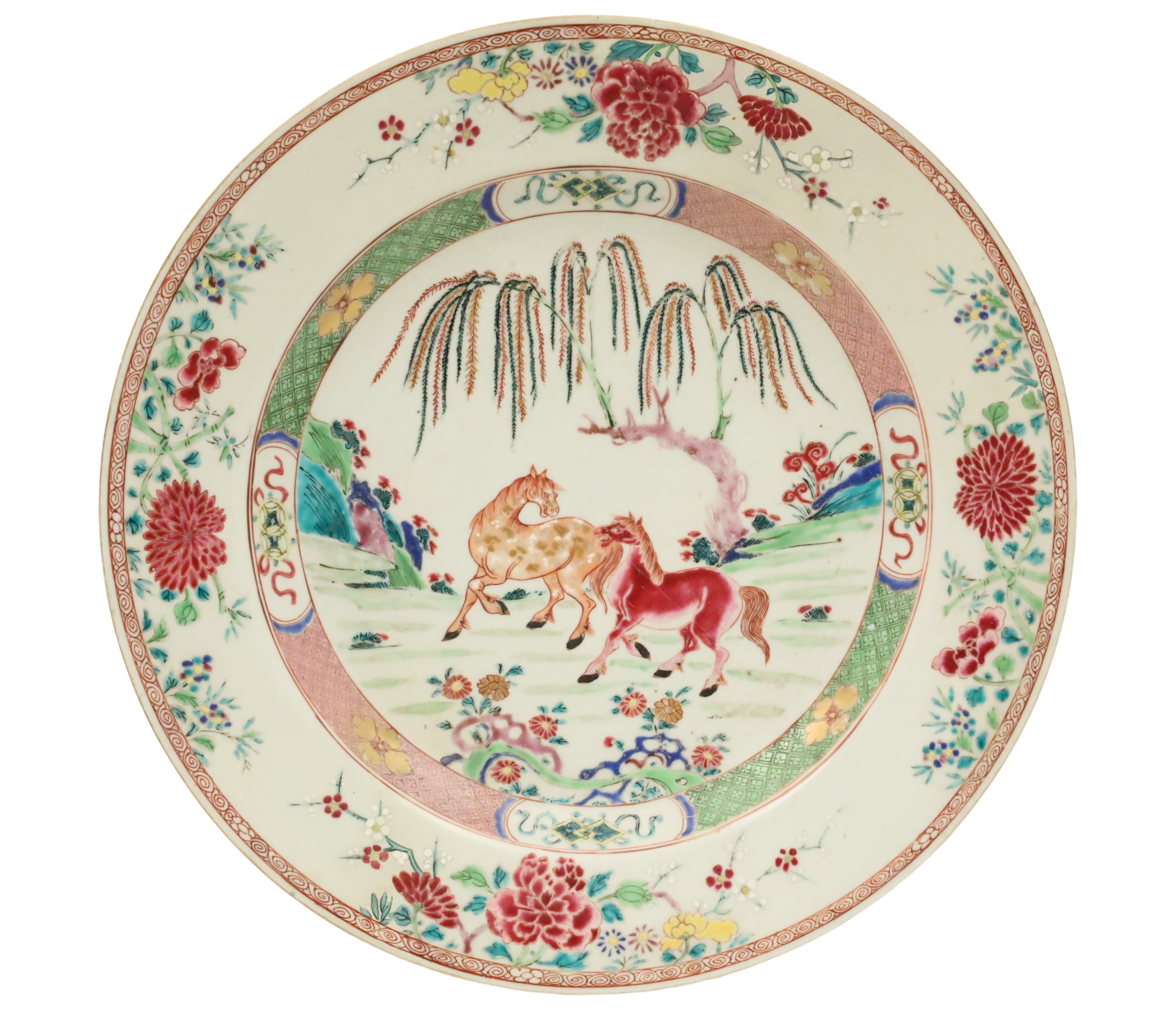 CHINESE FAMILLE ROSE CHARGER, QING