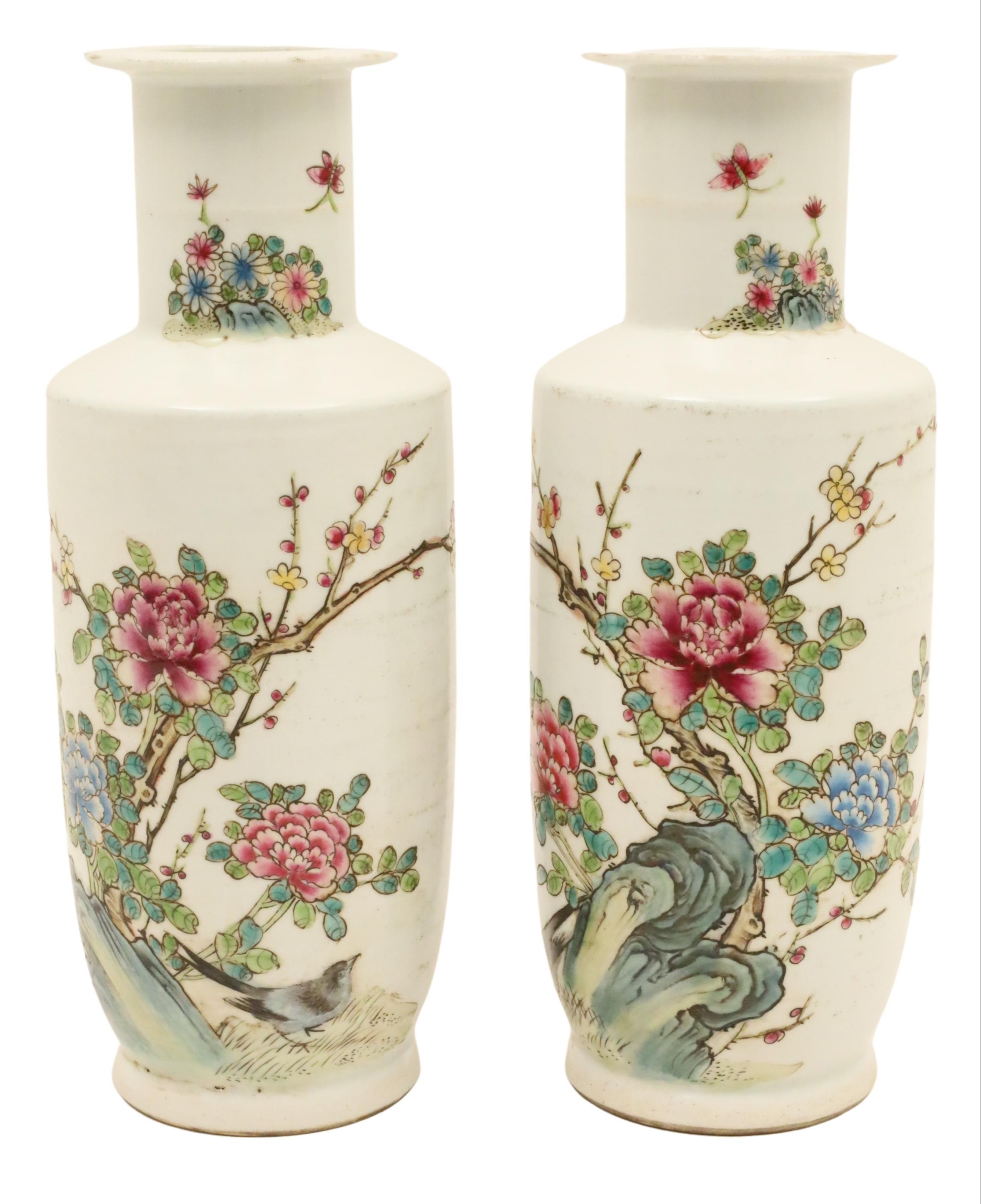 PR CHINESE ROSE FAMILLE VASES  2f8f5d