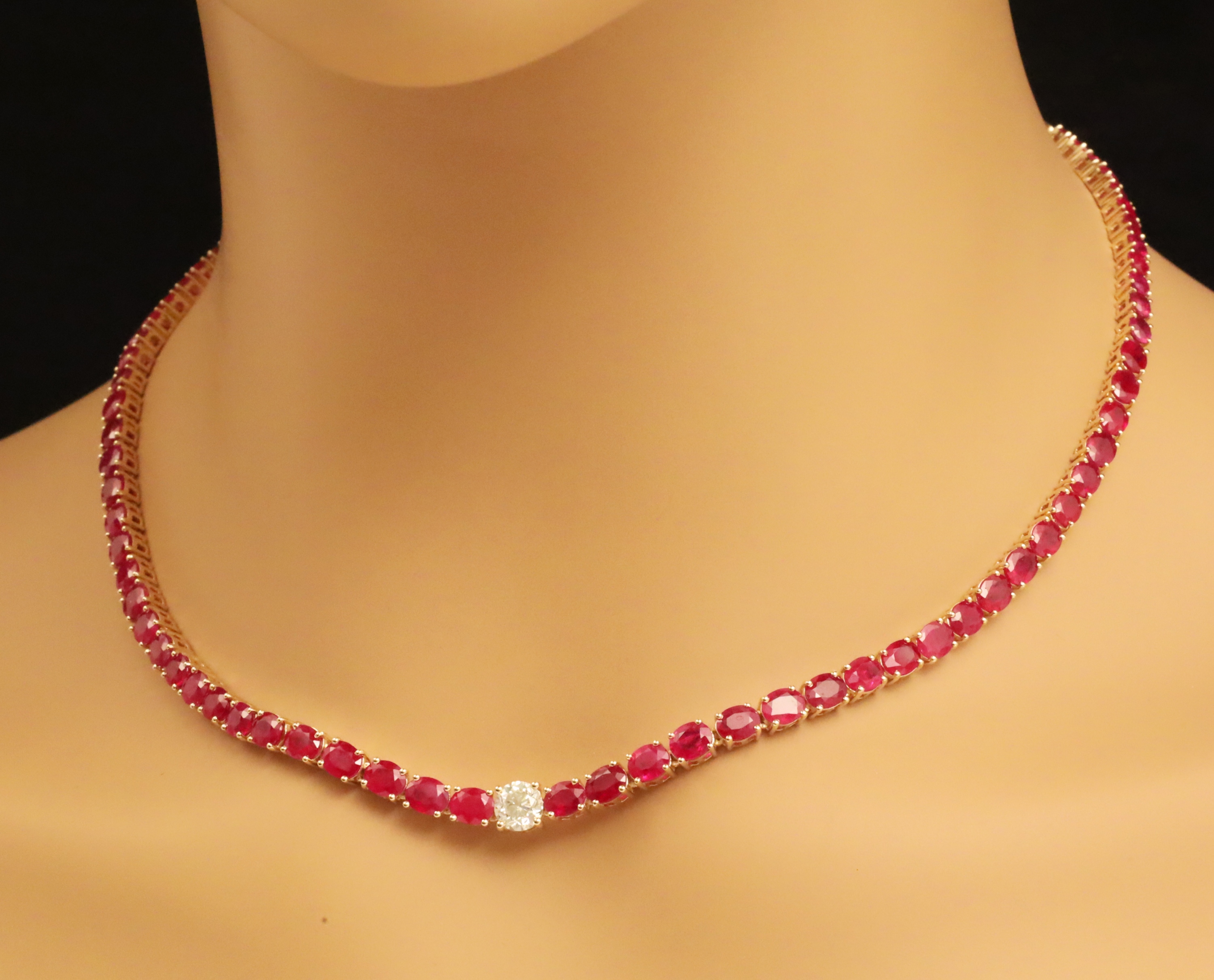 14K YG RUBY AND DIAMOND NECKLACE 2f8f64