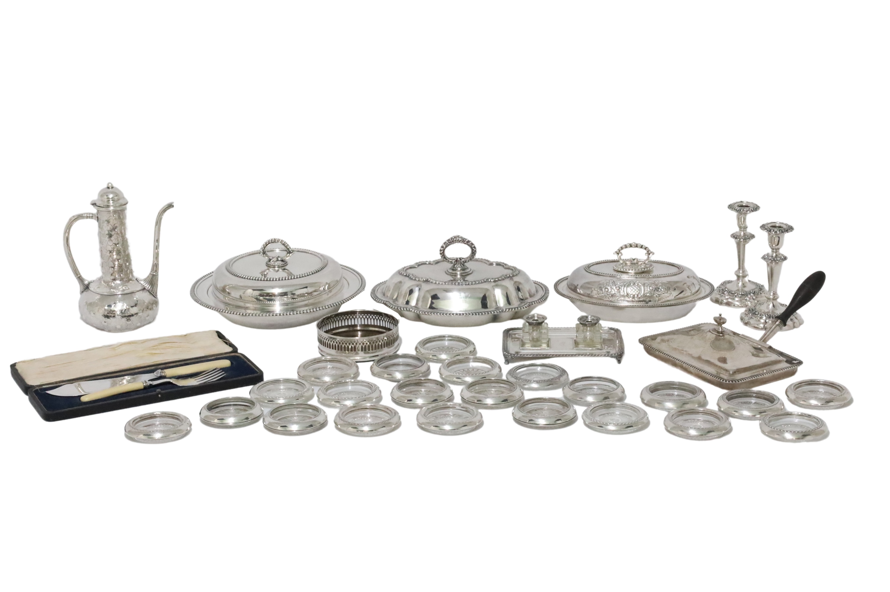 33 PCS OF SILVER PLATE 33 Pieces