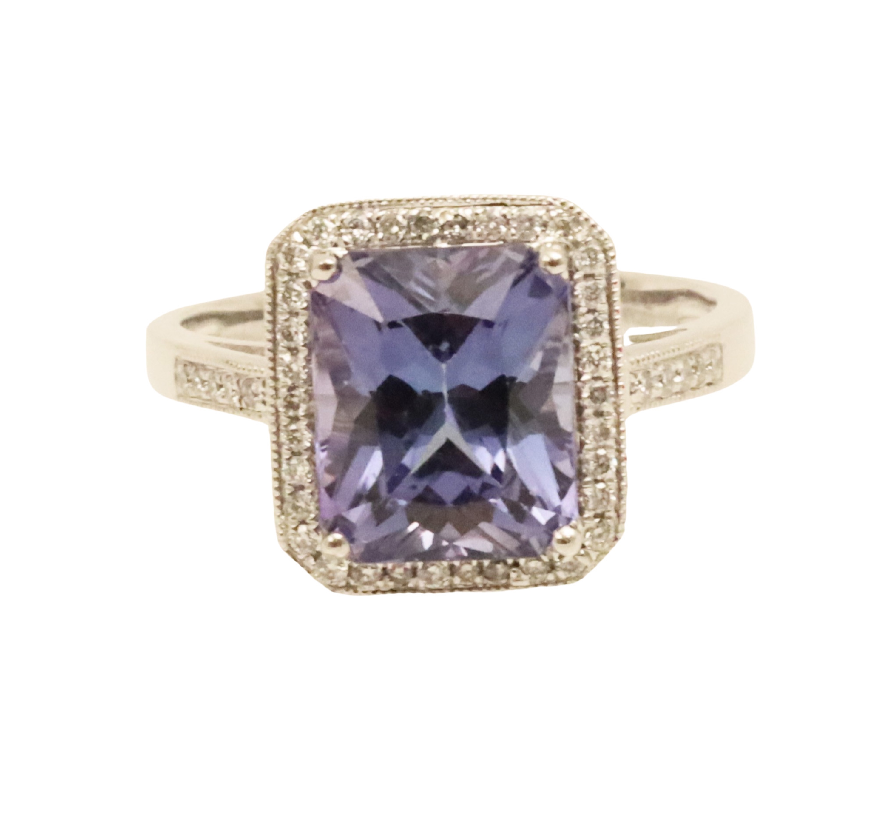 PLATINUM 4 50 CT TANZANITE DIAMOND 2f9032