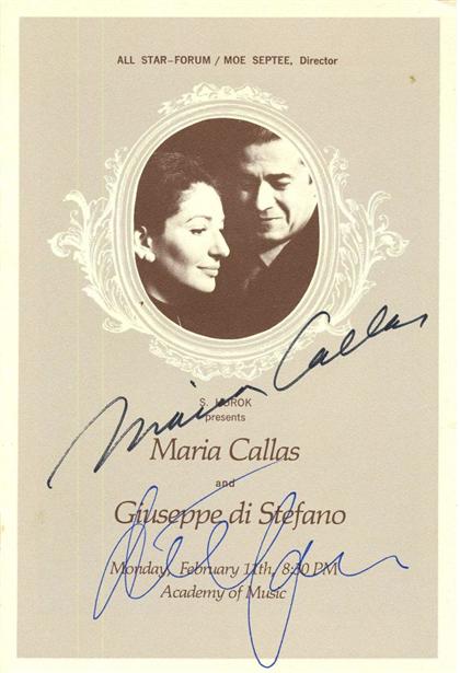 1 piece Program Signed Callas  4c19f