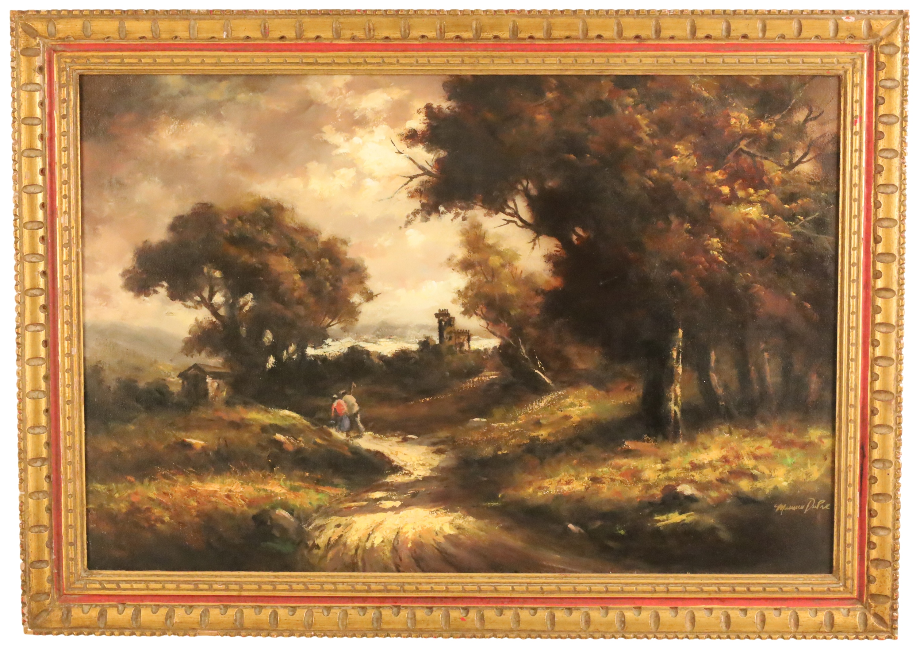 FRENCH SCHOOL OIL ON CANVAS LANDSCAPE 2f9079