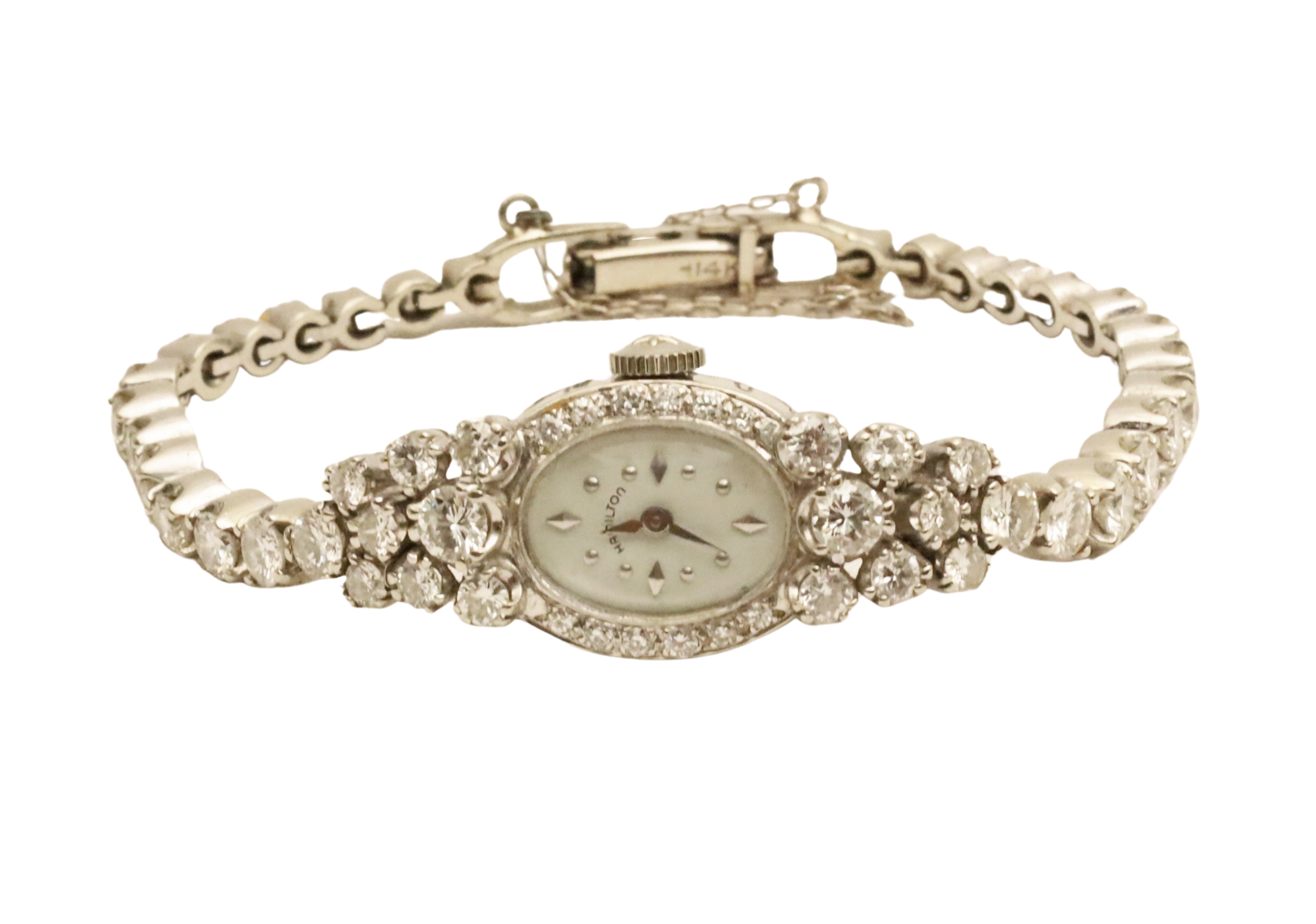 HAMILTON 14K GOLD AND DIAMOND LADIES 2f90dd