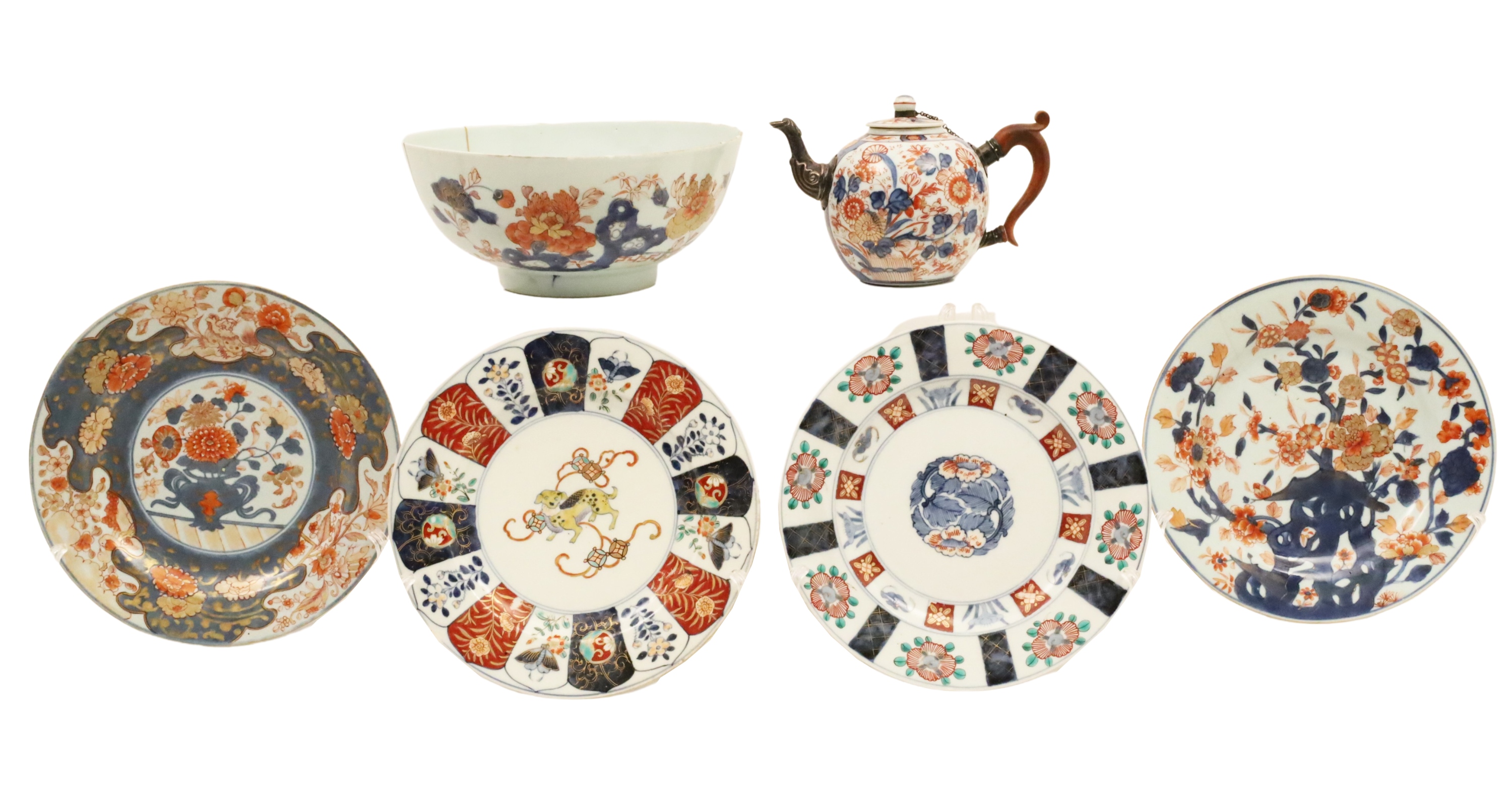 6 PCS OF ORIENTAL IMARI PORCELAIN 2f90d9