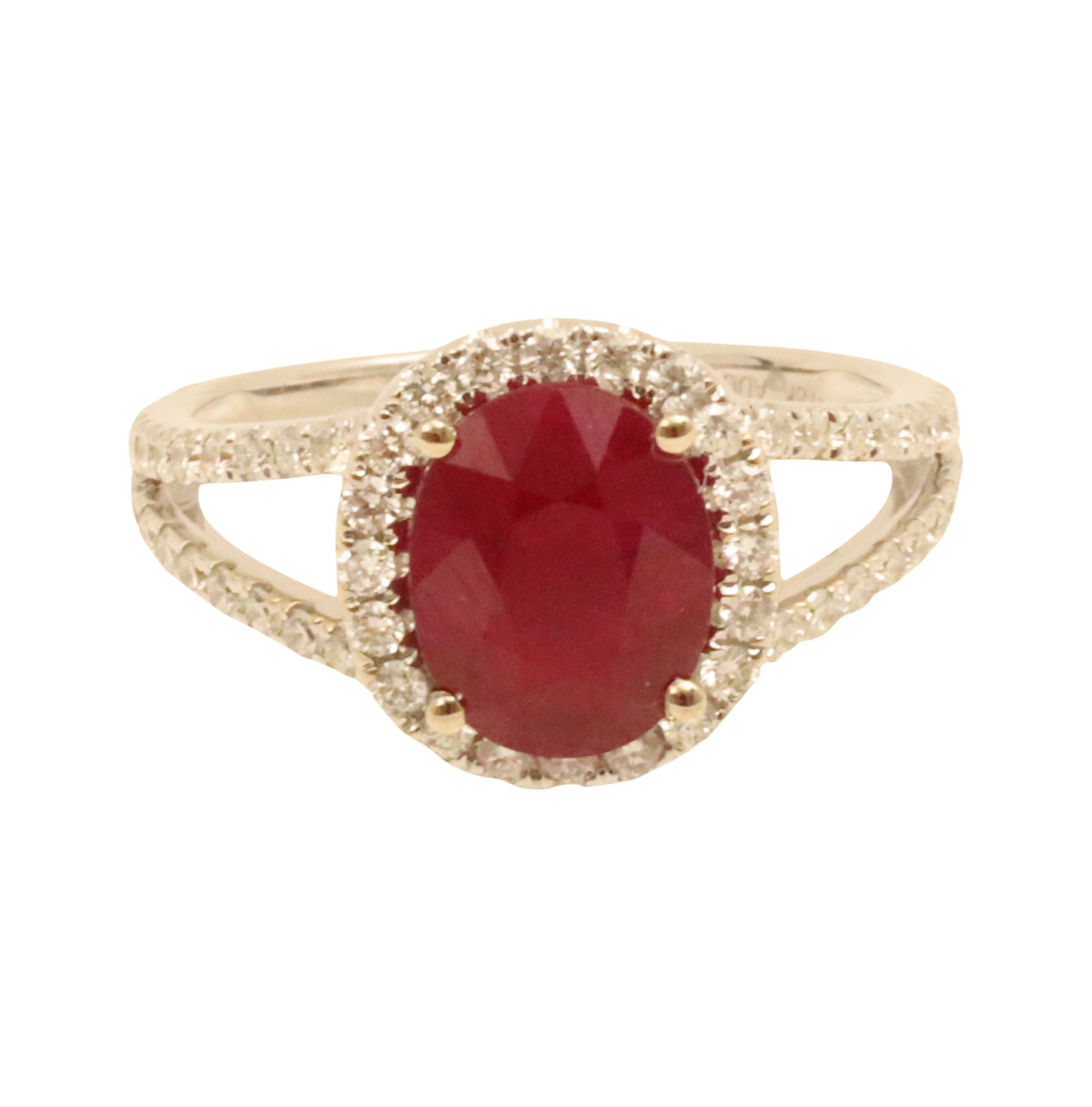 18K WG LADY S RUBY DIAMOND RING 2f90f3